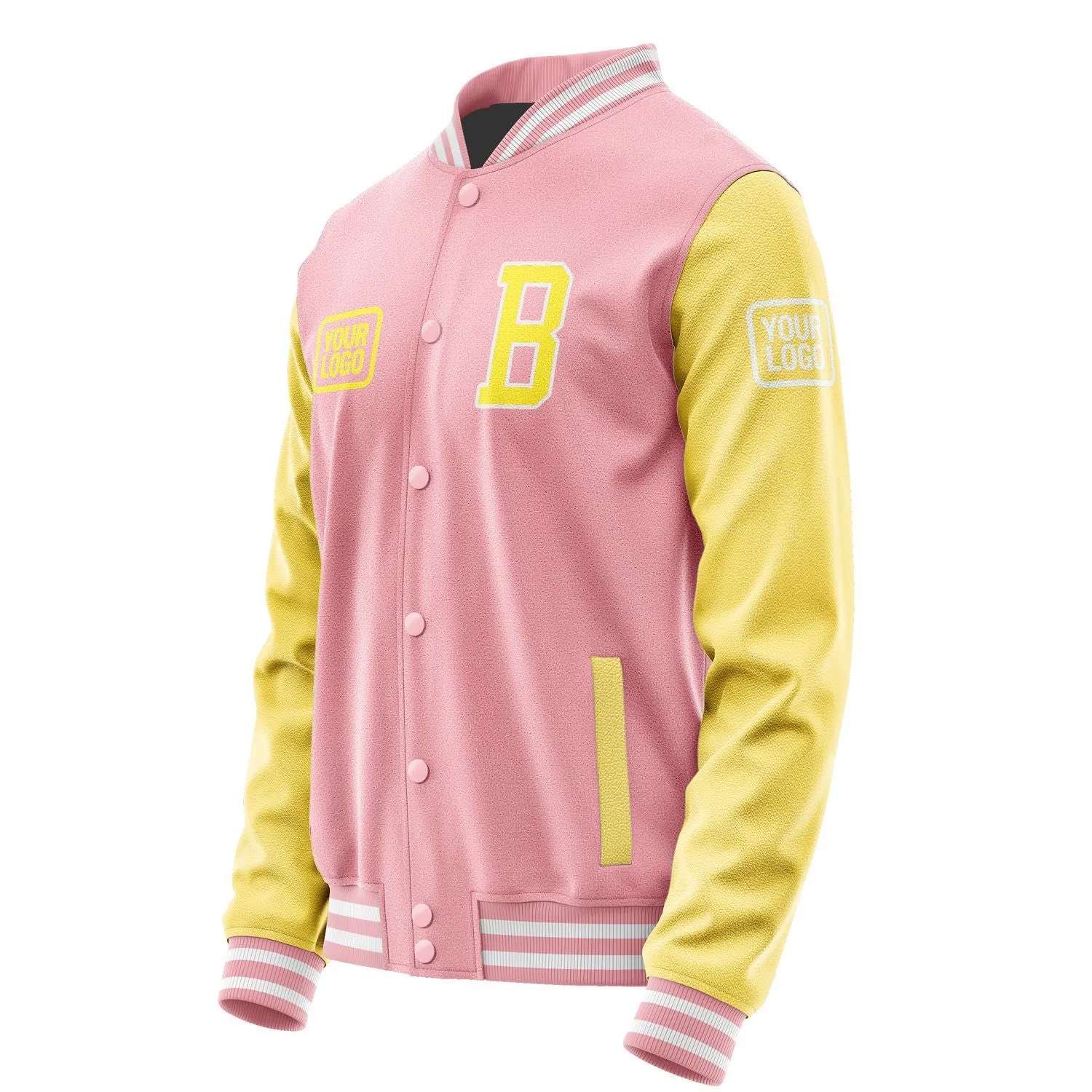 Custom Light Pink Light Yellow Jacket sold by Tailorly product image thumbnail 3