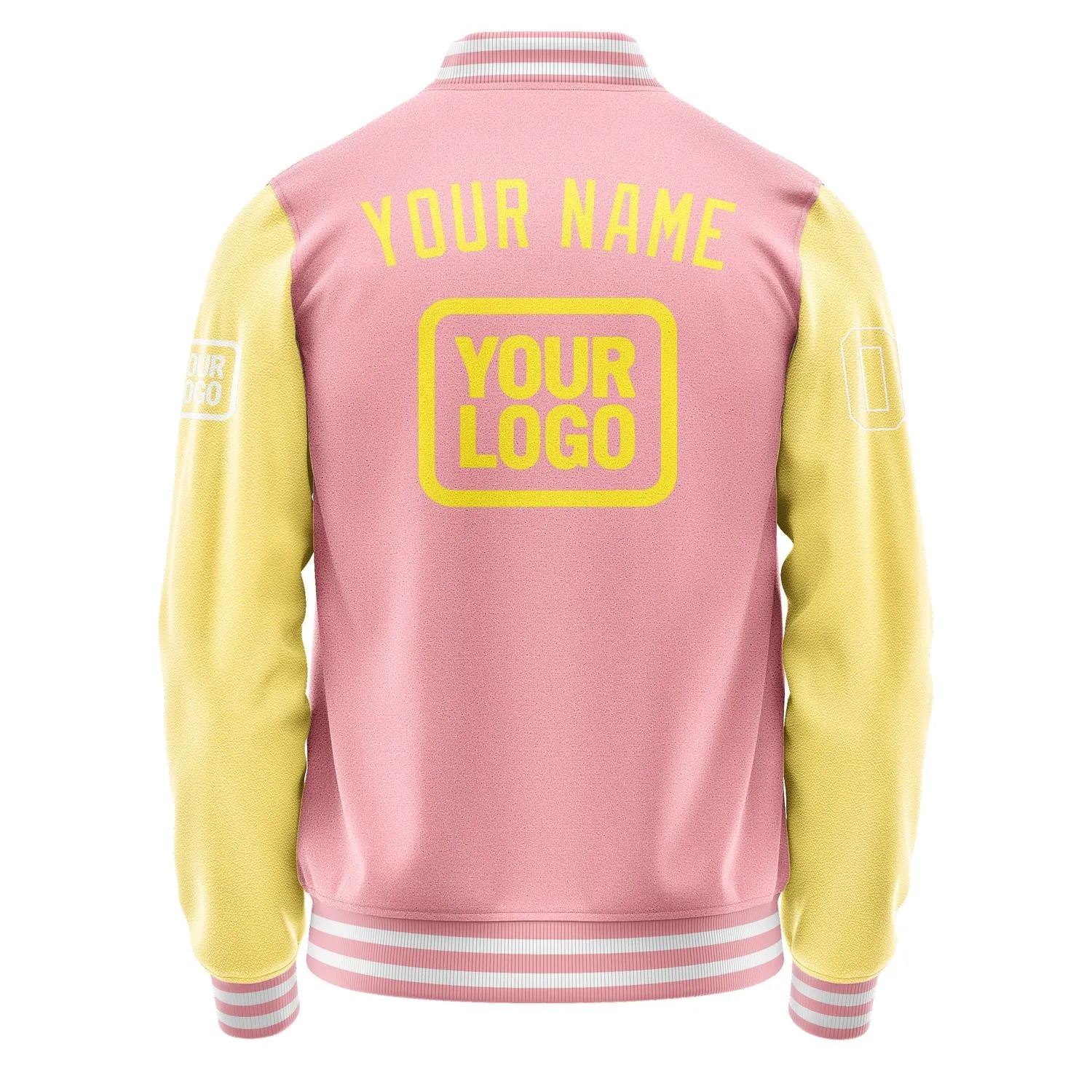 Custom Light Pink Light Yellow Jacket sold by Tailorly product image thumbnail 4