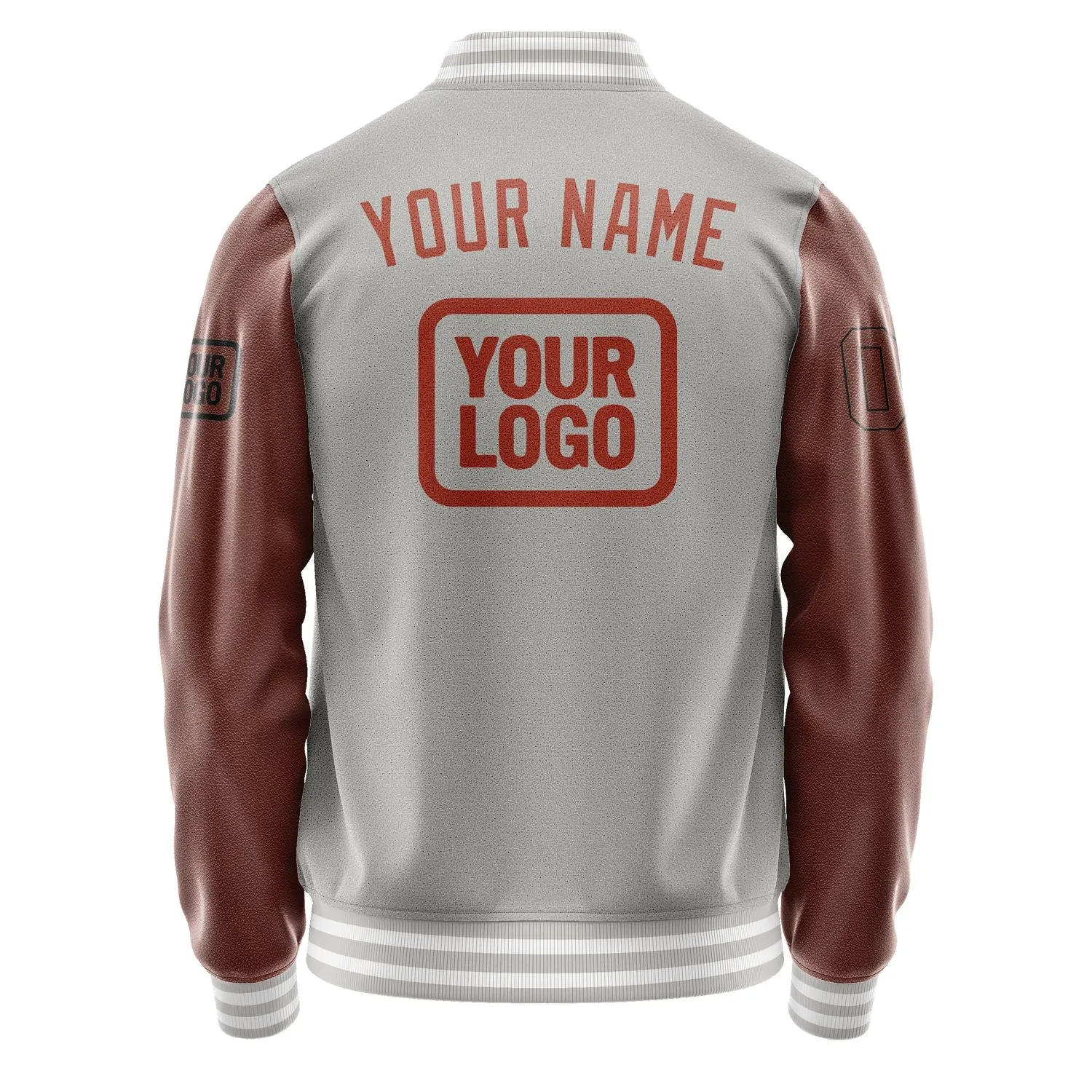 Custom Gray Coral Red Jacket sold by Tailorly product image thumbnail 4
