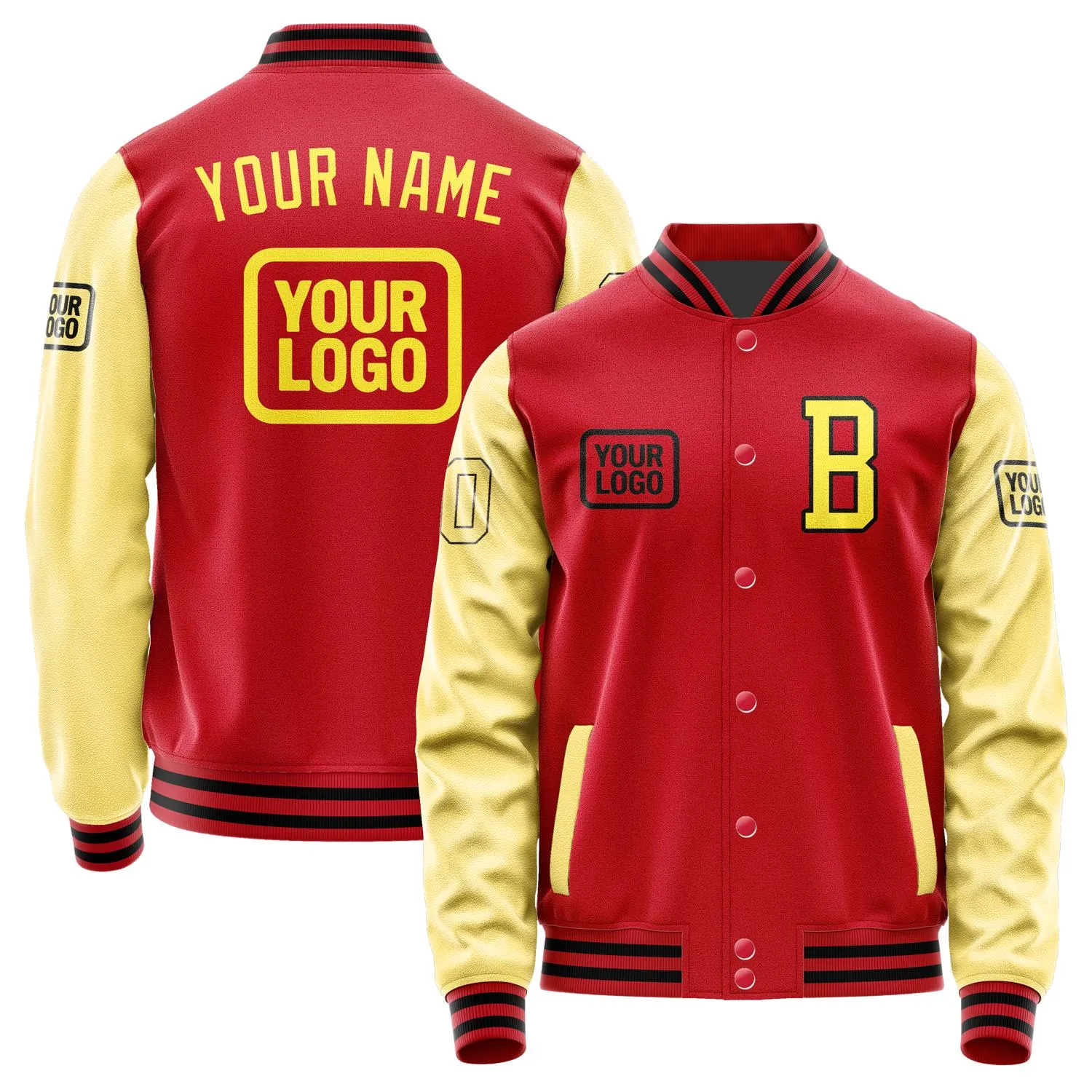 Custom Red Light Yellow Jacket sold by Tailorly