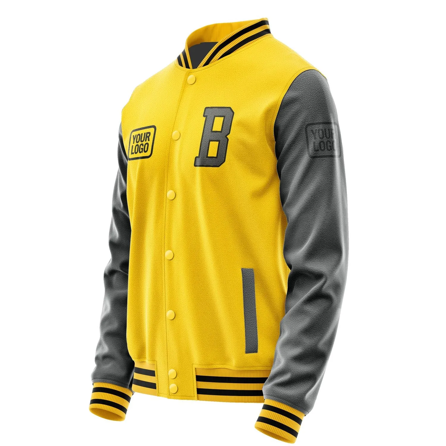 Custom Gold Dark Grey Jacket sold by Tailorly product image thumbnail 3