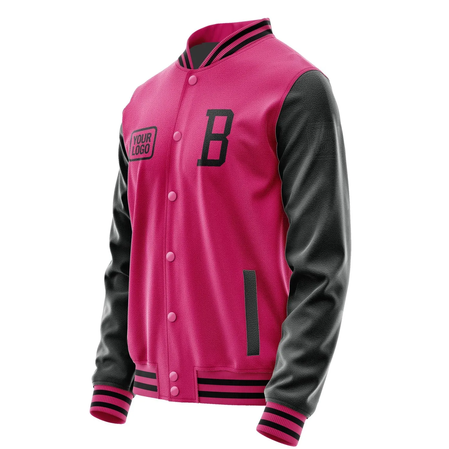 Custom Pink Black Jacket sold by Tailorly product image thumbnail 3