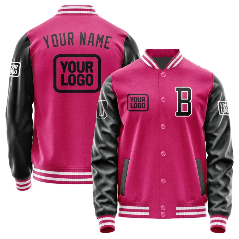 Custom Pink Black Jacket sold by Tailorly