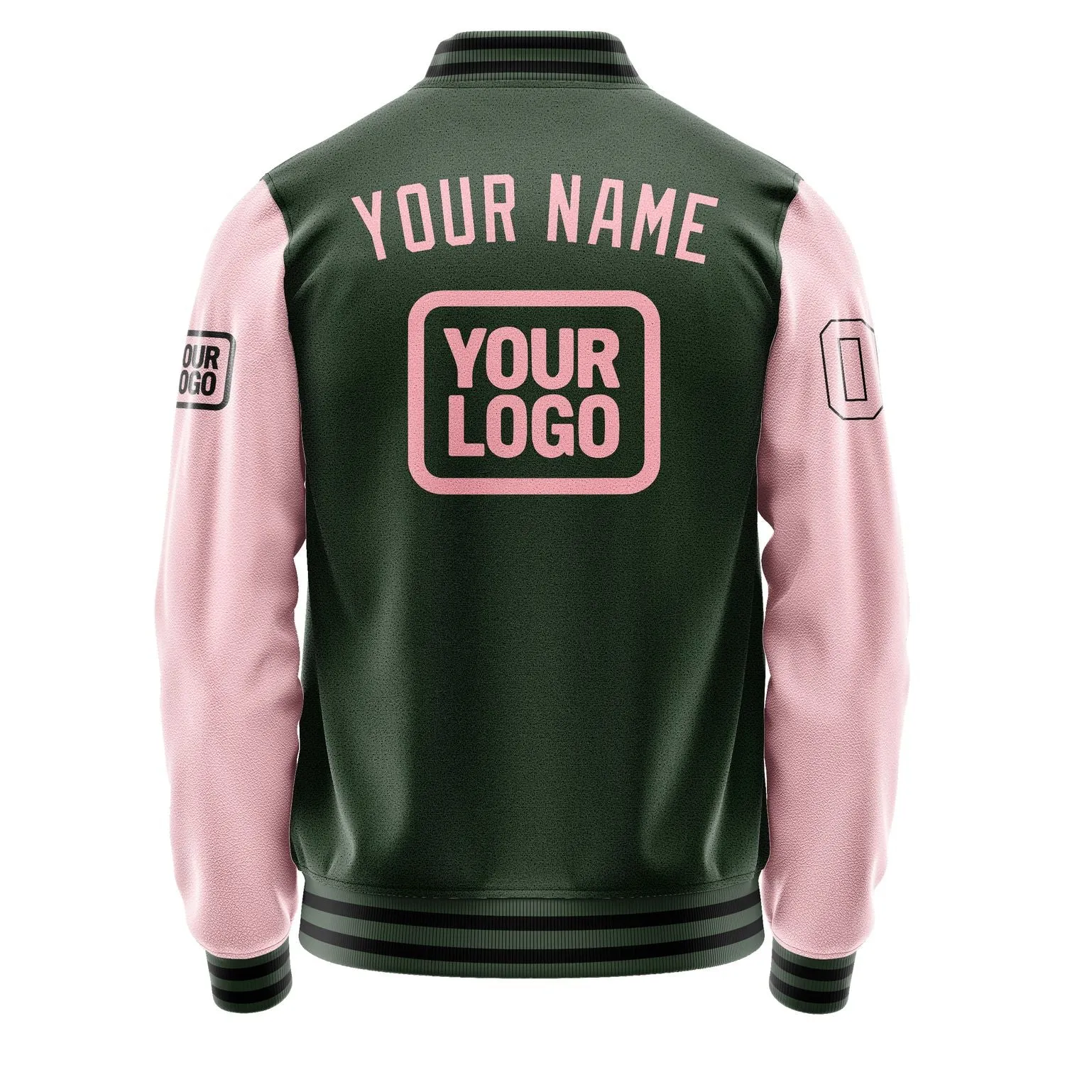 Custom Dark Green Light Pink Jacket sold by Tailorly product image thumbnail 4