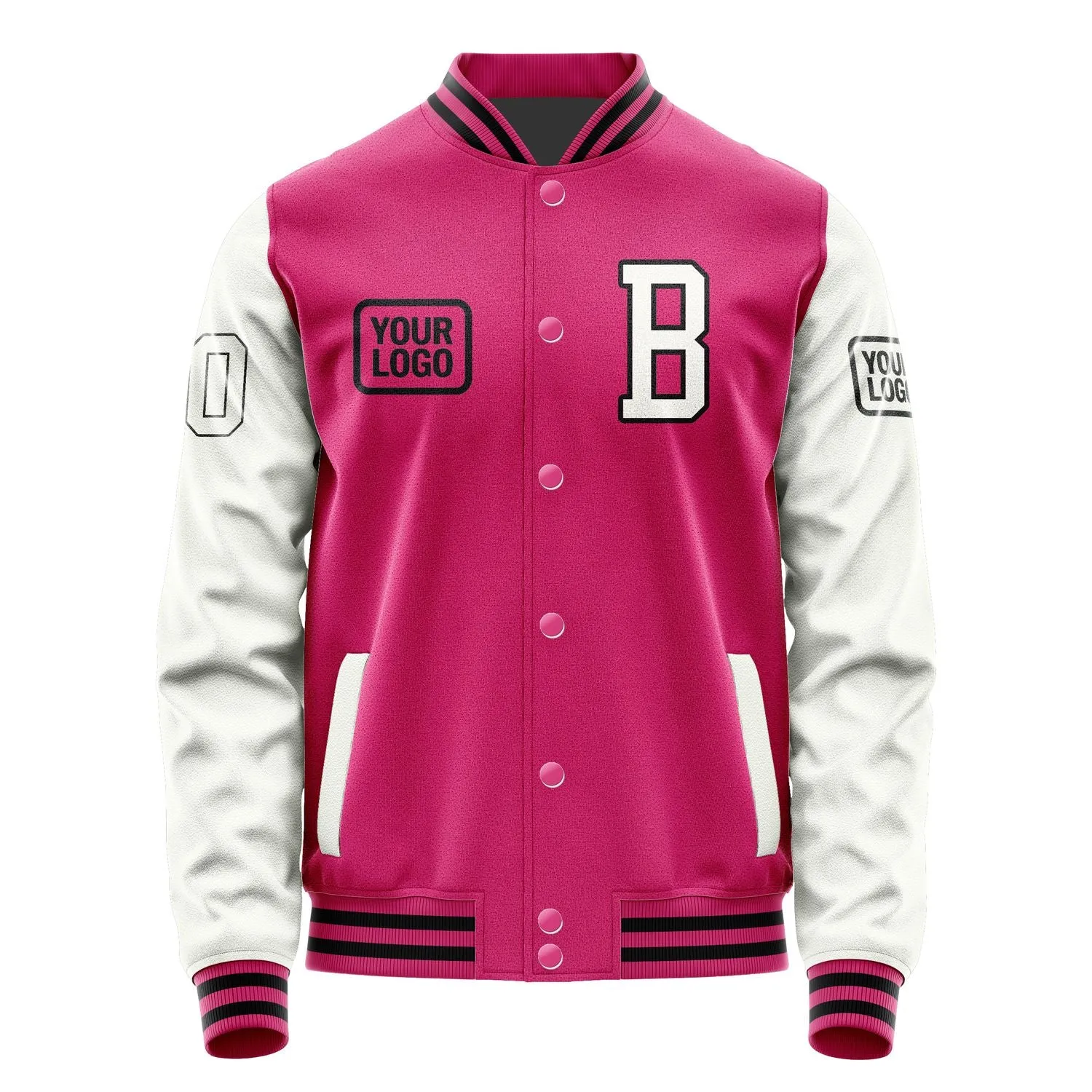 Custom Pink White Jacket sold by Tailorly product image thumbnail 2