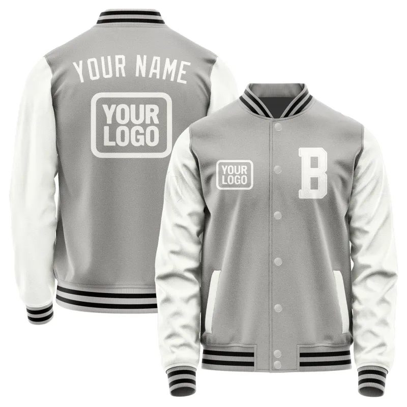 Custom Gray White Jacket sold by Tailorly