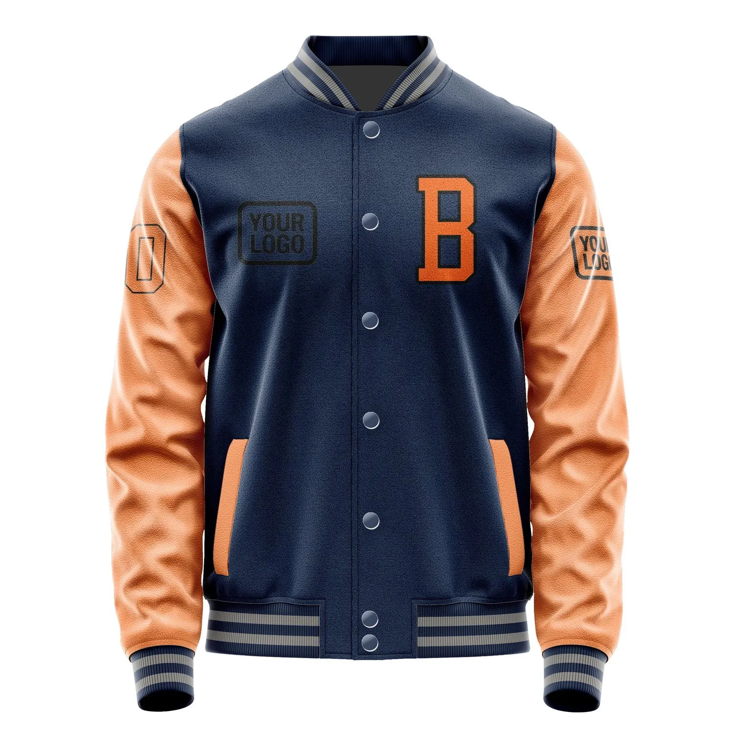 Custom Blue Orange Jacket sold by Tailorly product image thumbnail 2