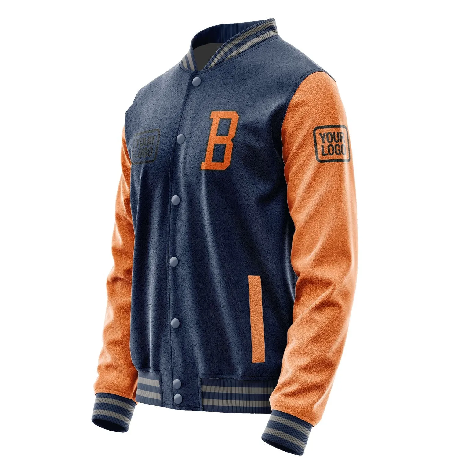 Custom Blue Orange Jacket sold by Tailorly product image thumbnail 3