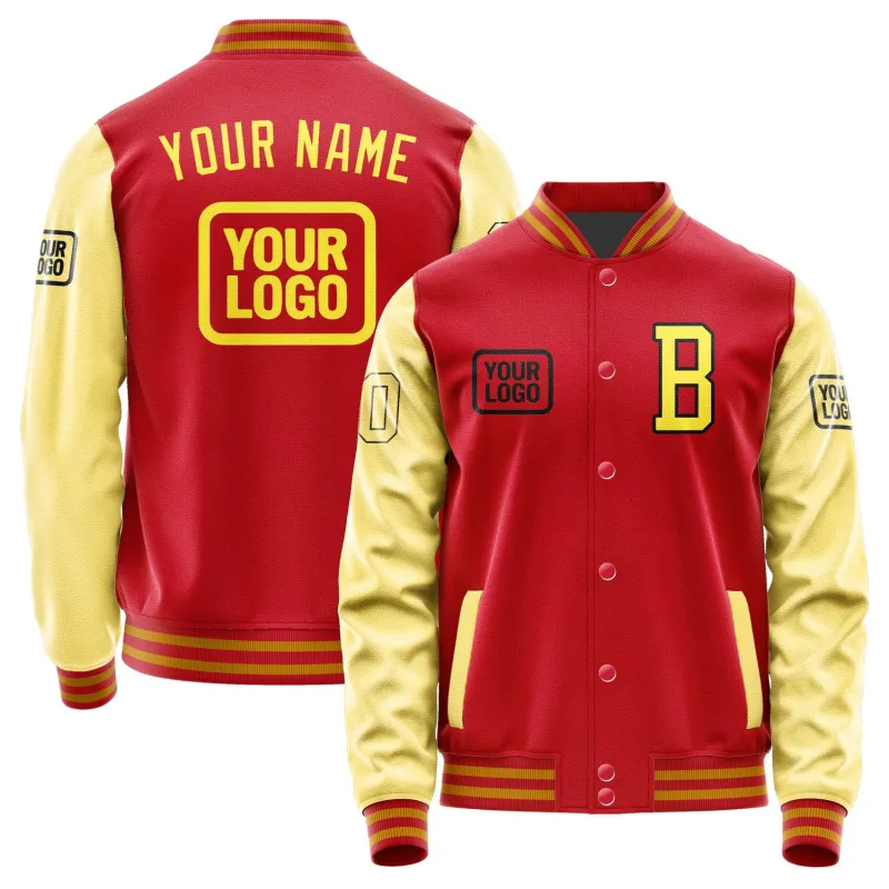 Custom Red Light Yellow Jacket sold by Tailorly