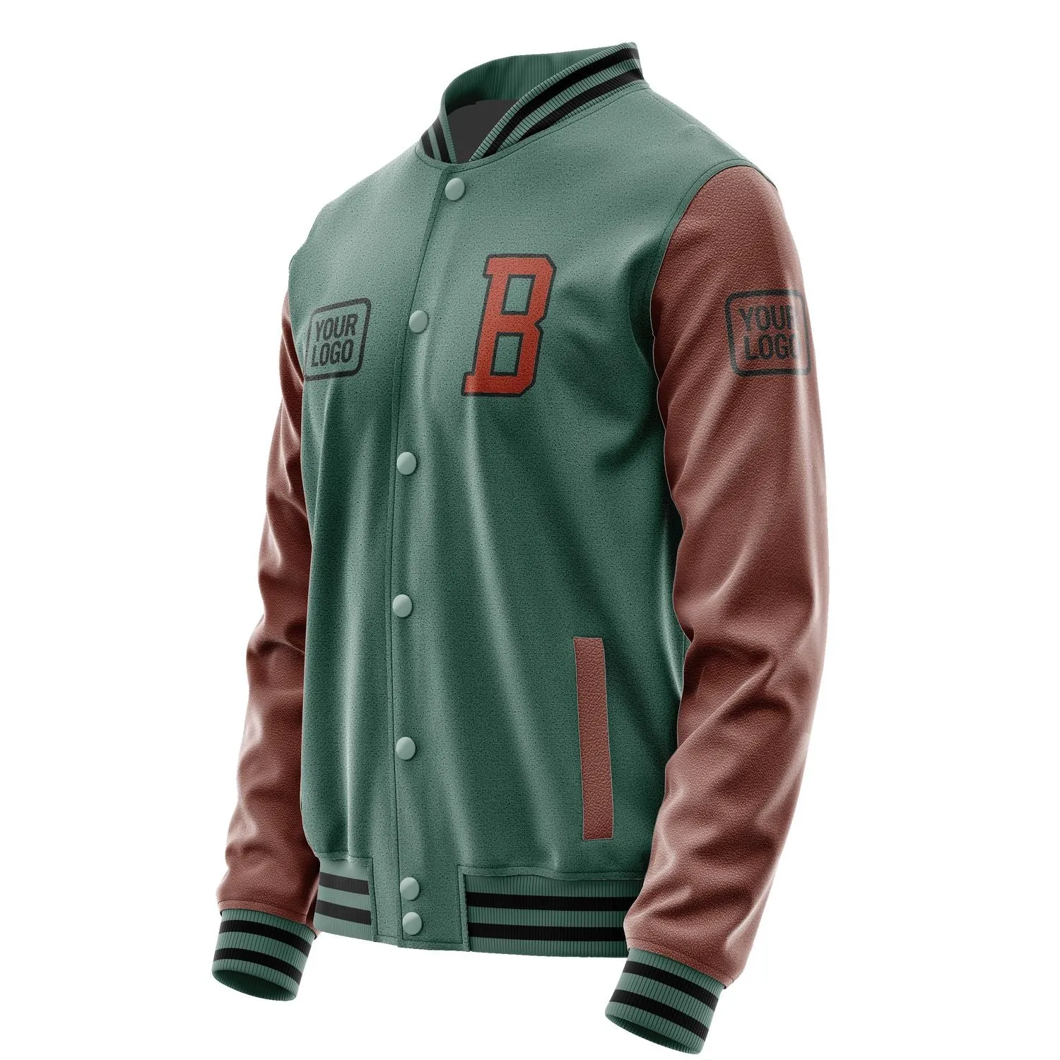 Custom Blue Green Coral Red Jacket sold by Tailorly product image thumbnail 3