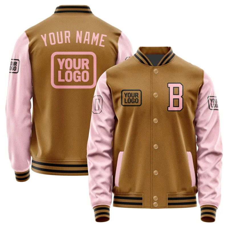 Custom Khaki Light Pink Jacket sold by Tailorly