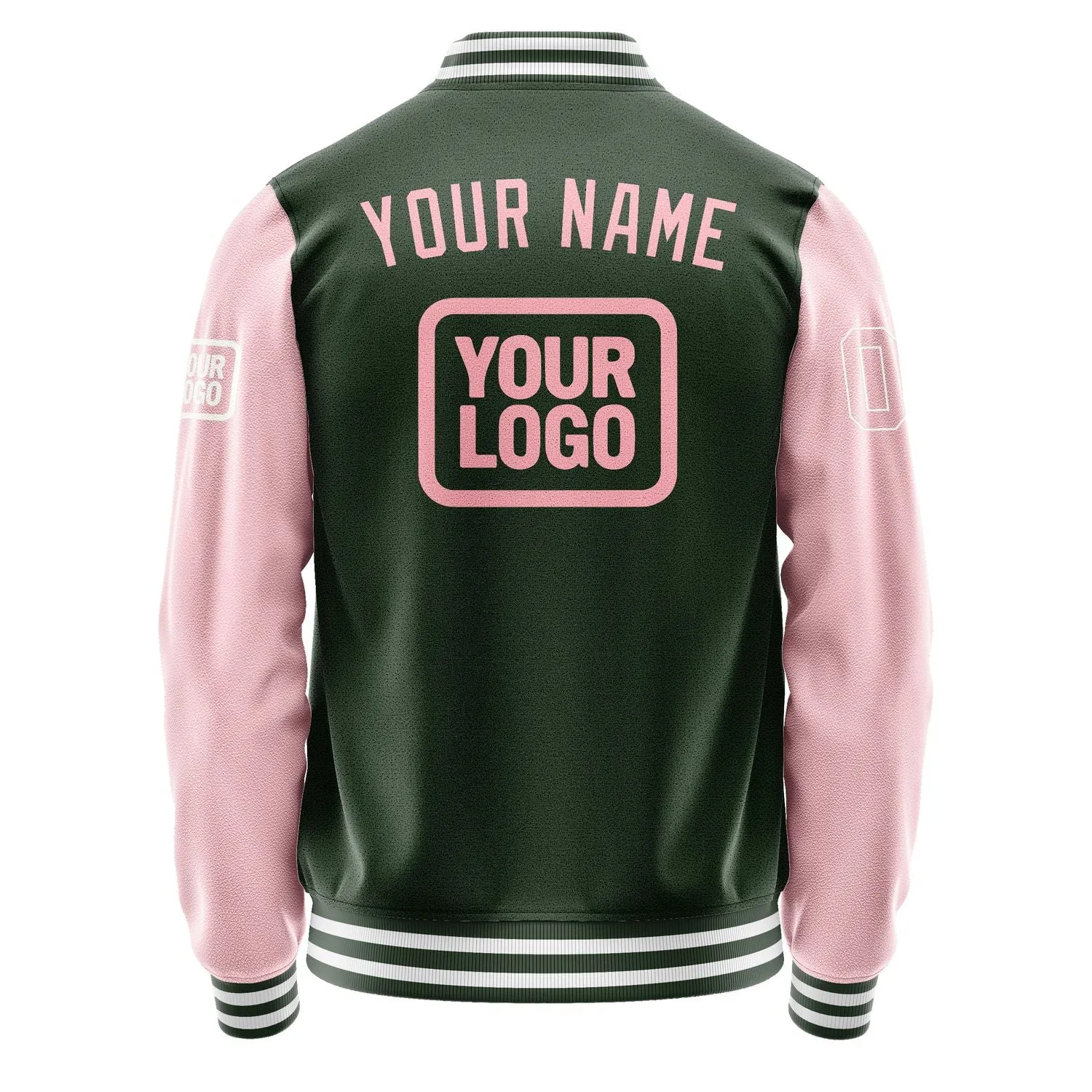 Custom Dark Green Light Pink Jacket sold by Tailorly product image thumbnail 4