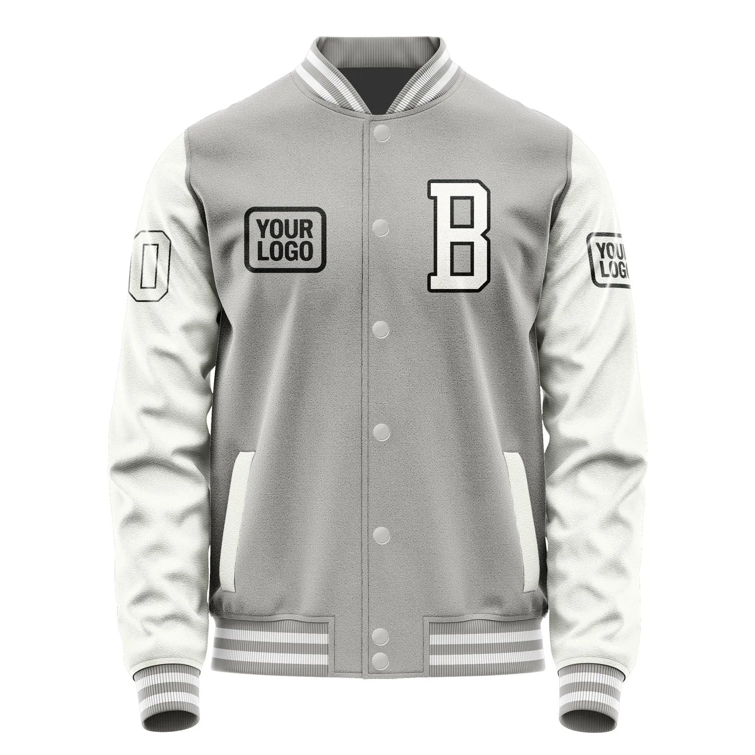 Custom Gray White Jacket sold by Tailorly product image thumbnail 2