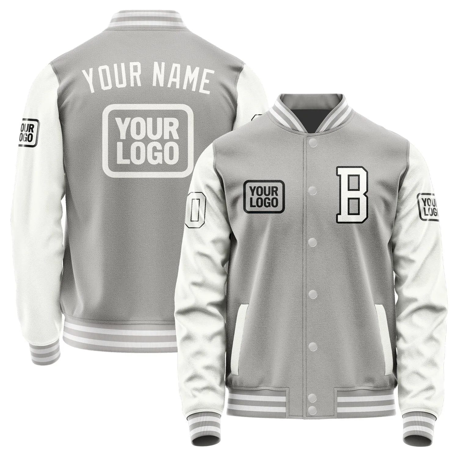 Custom Gray White Jacket sold by Tailorly