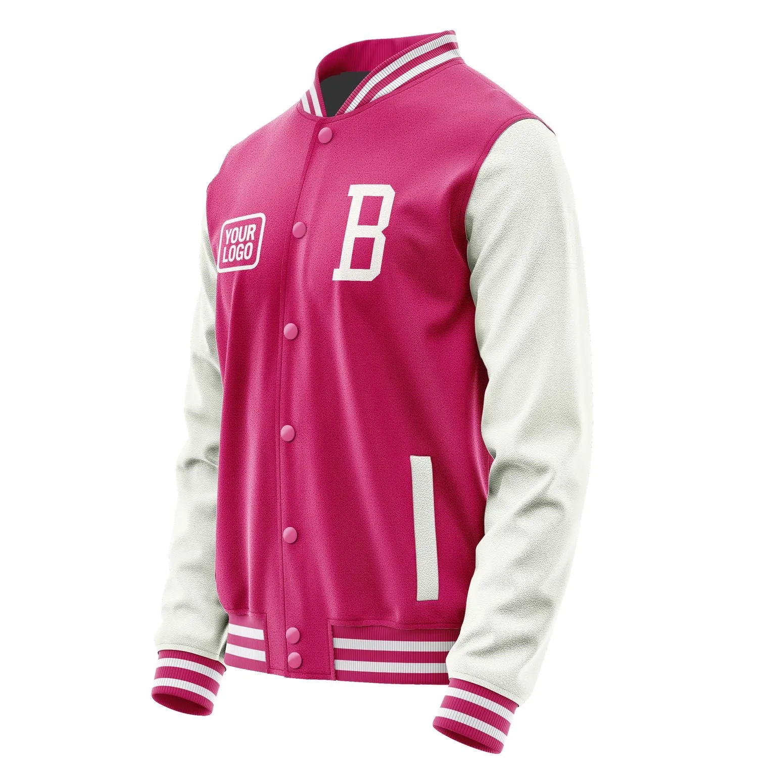 Custom Pink White Jacket sold by Tailorly product image thumbnail 3