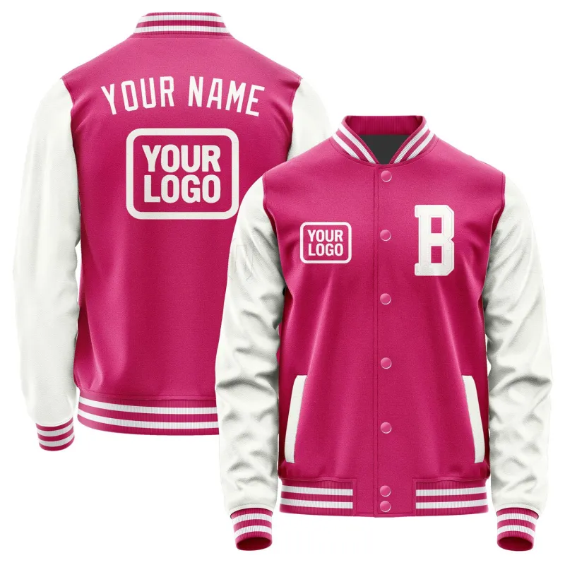 Custom Pink White Jacket sold by Tailorly