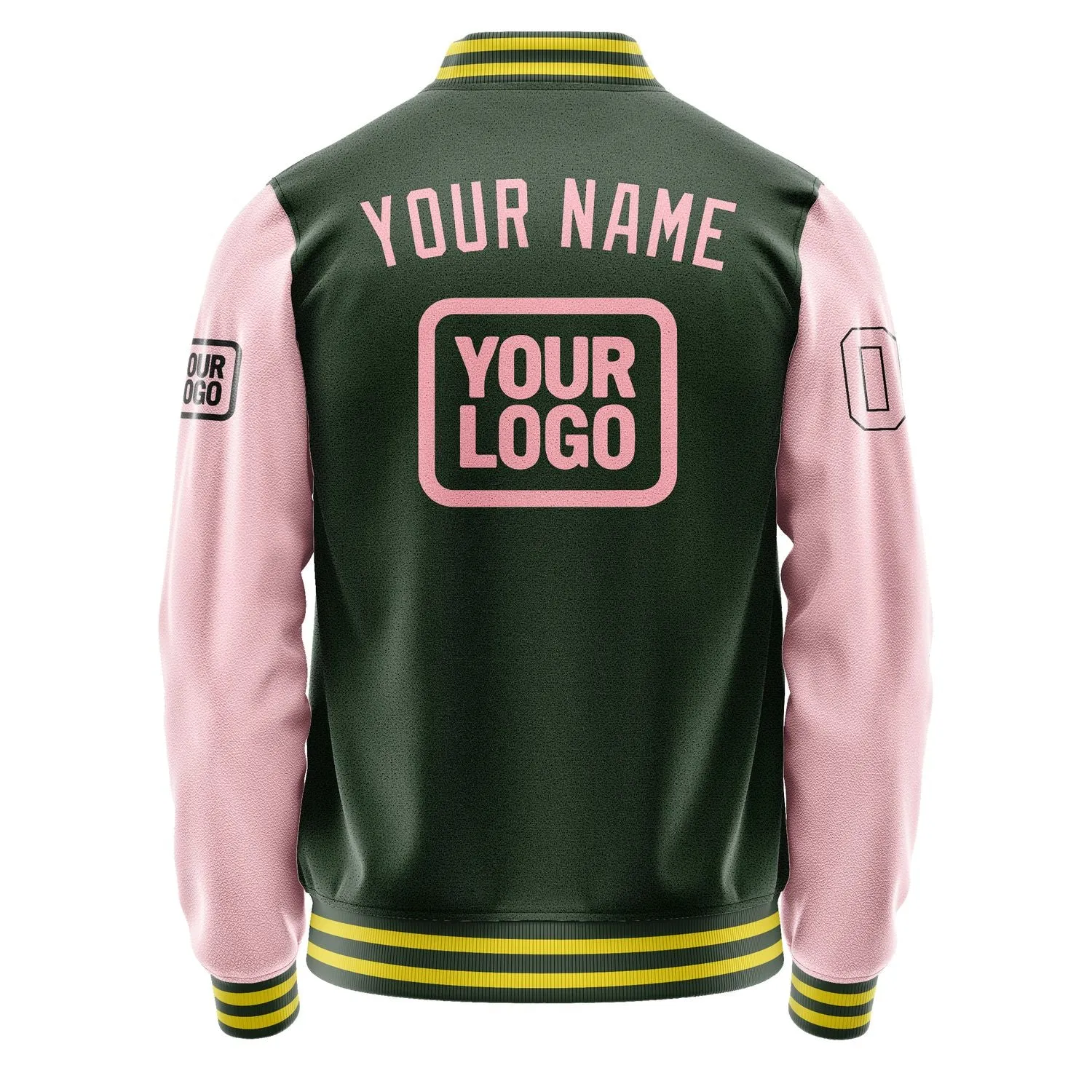 Custom Dark Green Light Pink Jacket sold by Tailorly product image thumbnail 4