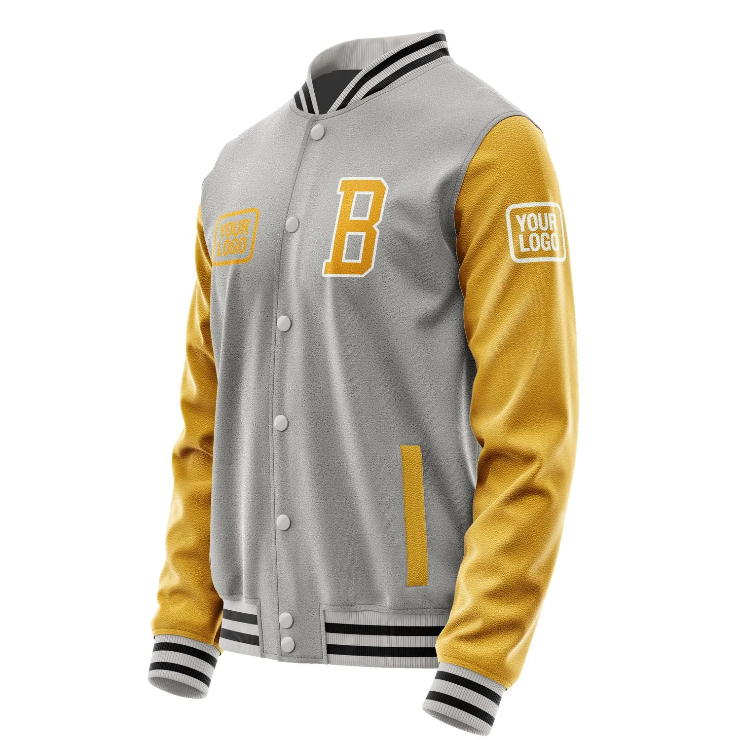 Custom Gray Yellow Jacket sold by Tailorly product image thumbnail 3
