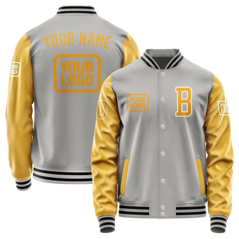 Custom Gray Yellow Jacket sold by Tailorly