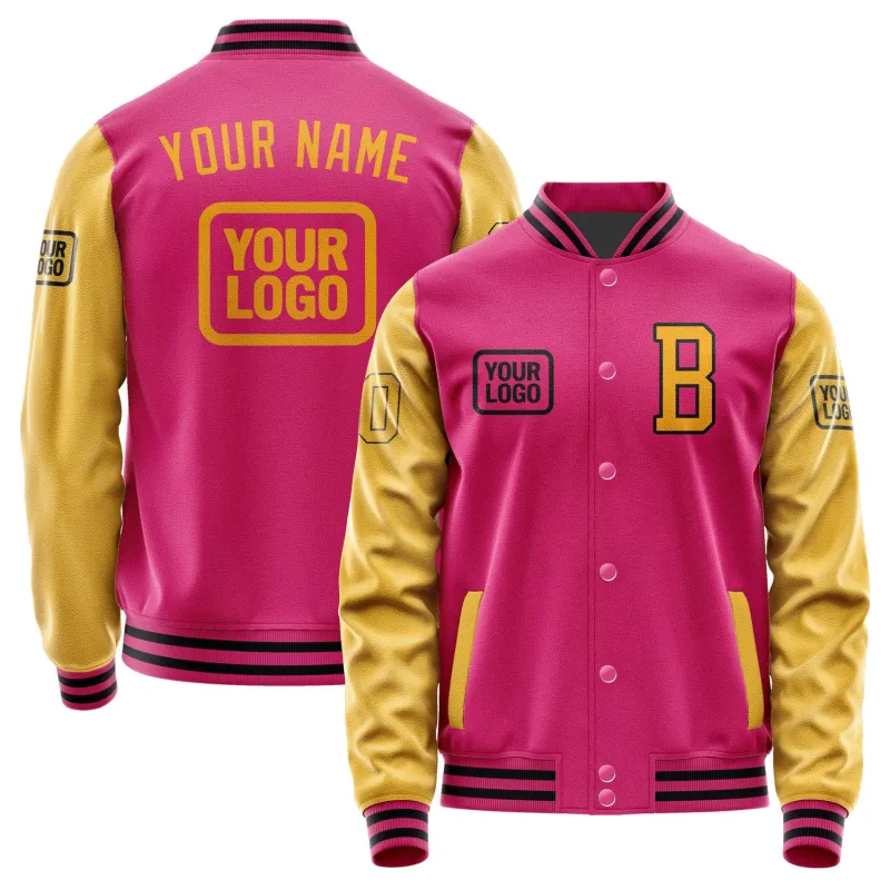 Custom Pink Yellow Jacket sold by Tailorly