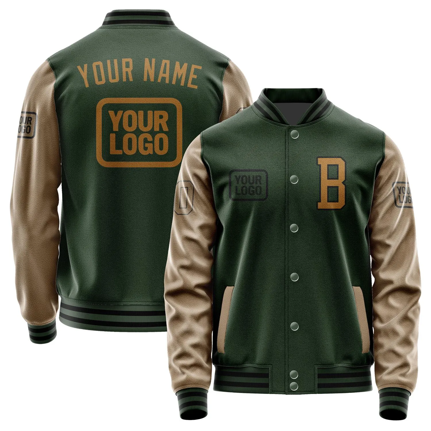 Custom Dark Green Khaki Jacket sold by Tailorly