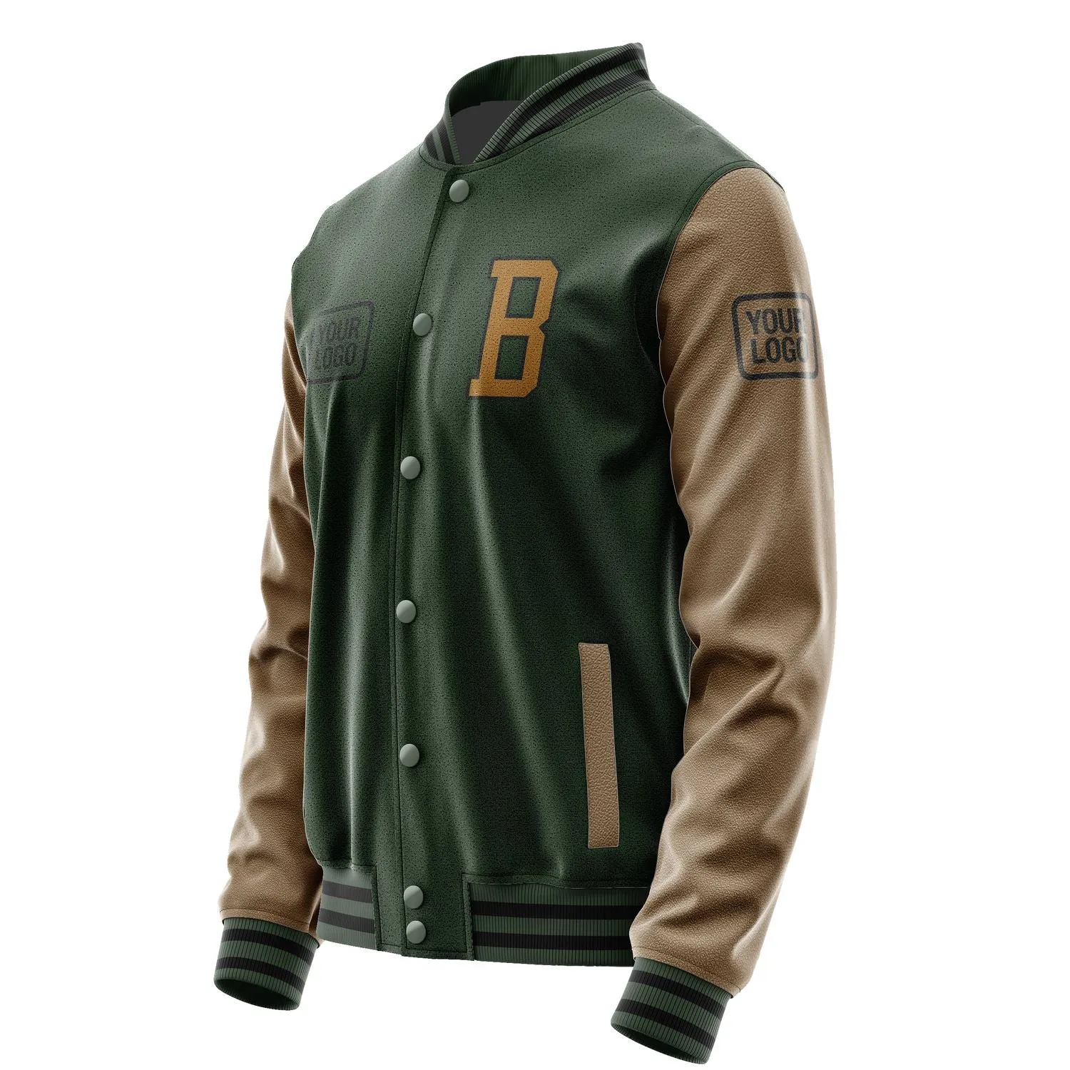 Custom Dark Green Khaki Jacket sold by Tailorly product image thumbnail 3
