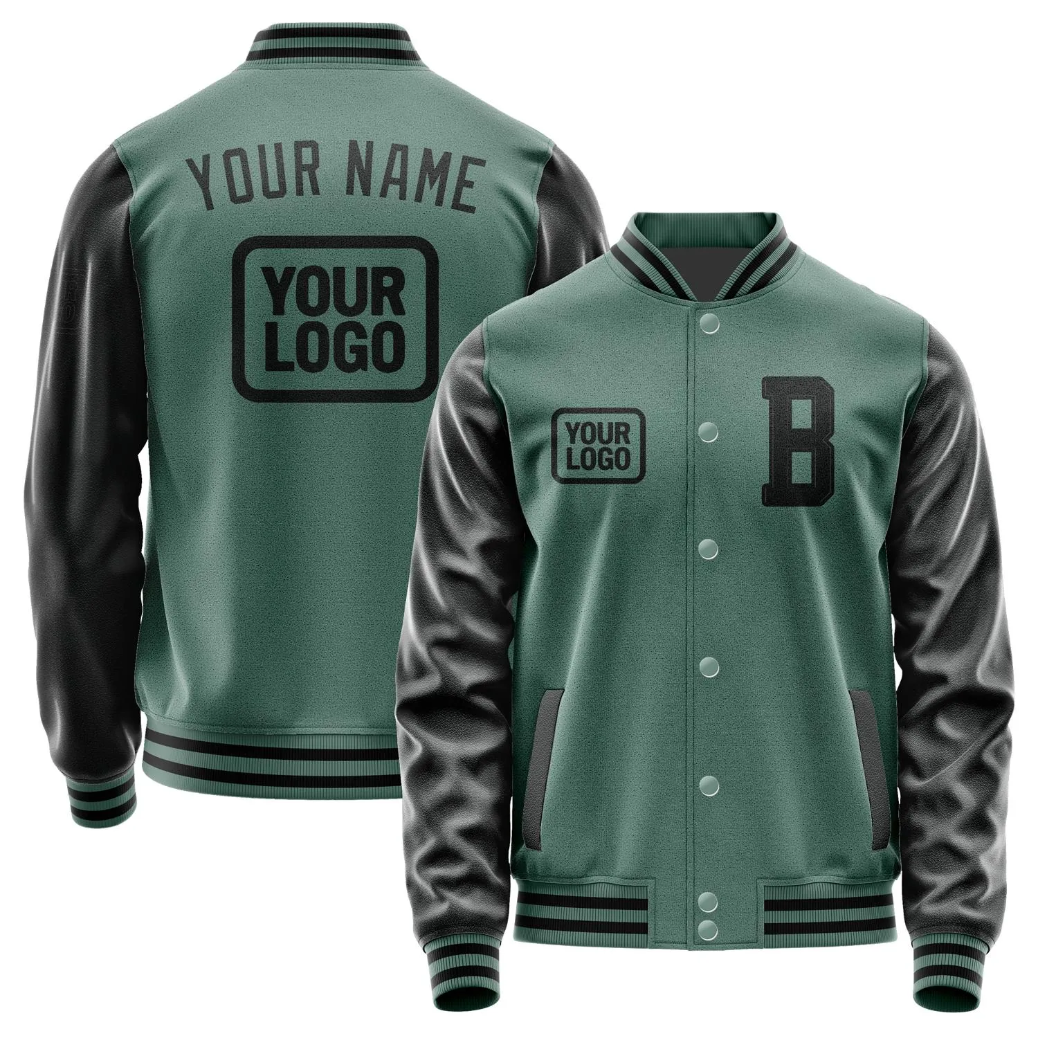Custom Blue Green Black Jacket sold by Tailorly