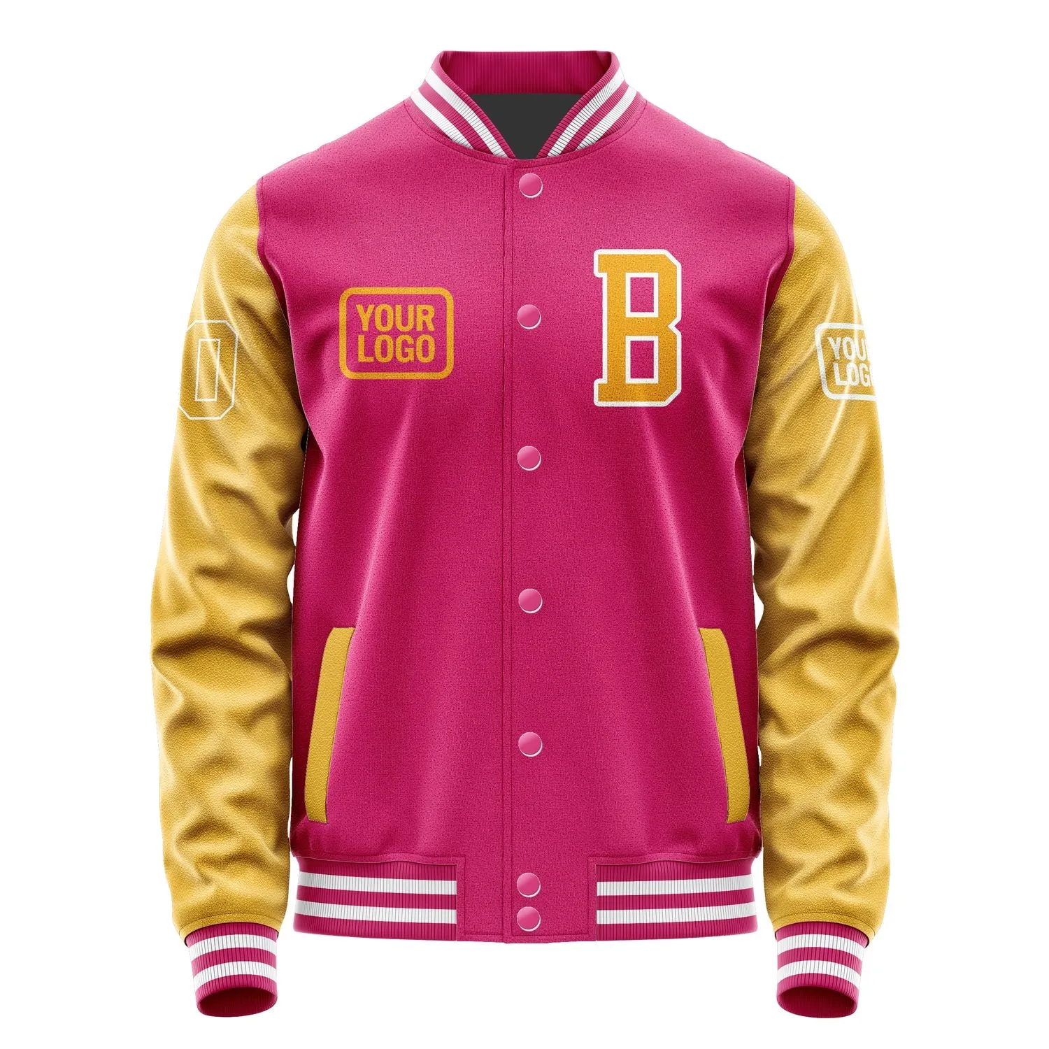 Custom Pink Yellow Jacket sold by Tailorly product image thumbnail 2