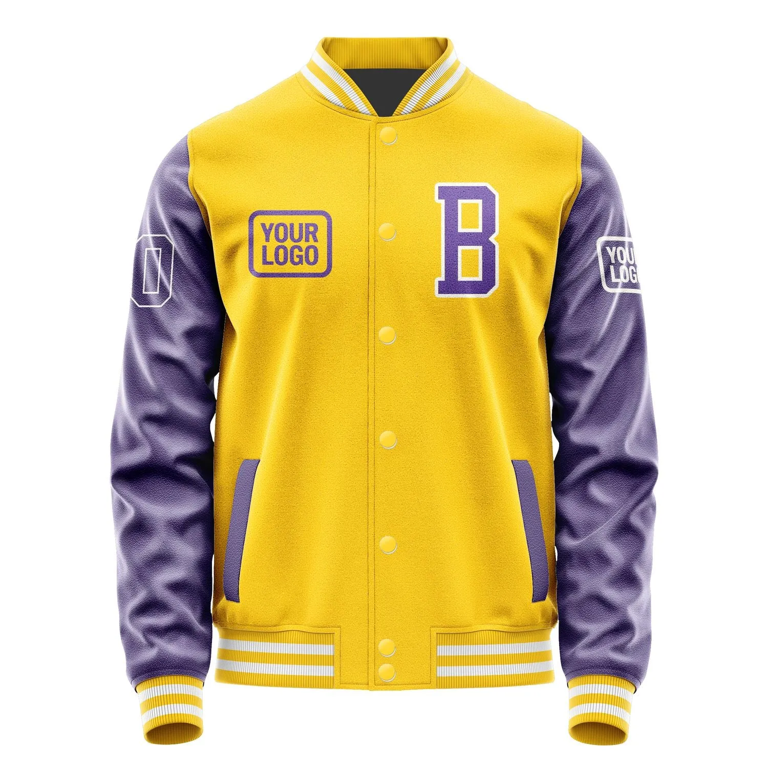 Custom Gold Light Purple Jacket sold by Tailorly product image thumbnail 2