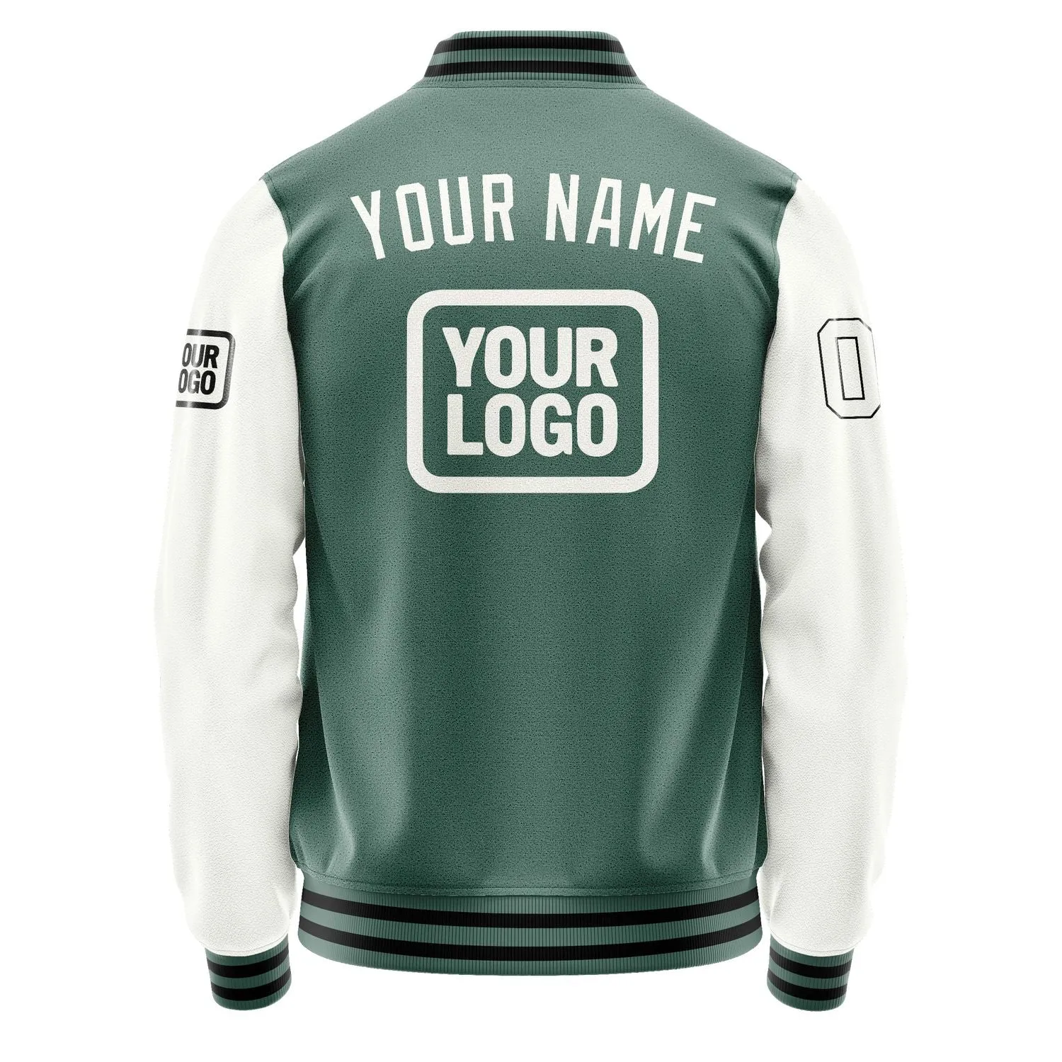 Custom Blue Green White Jacket sold by Tailorly product image thumbnail 4