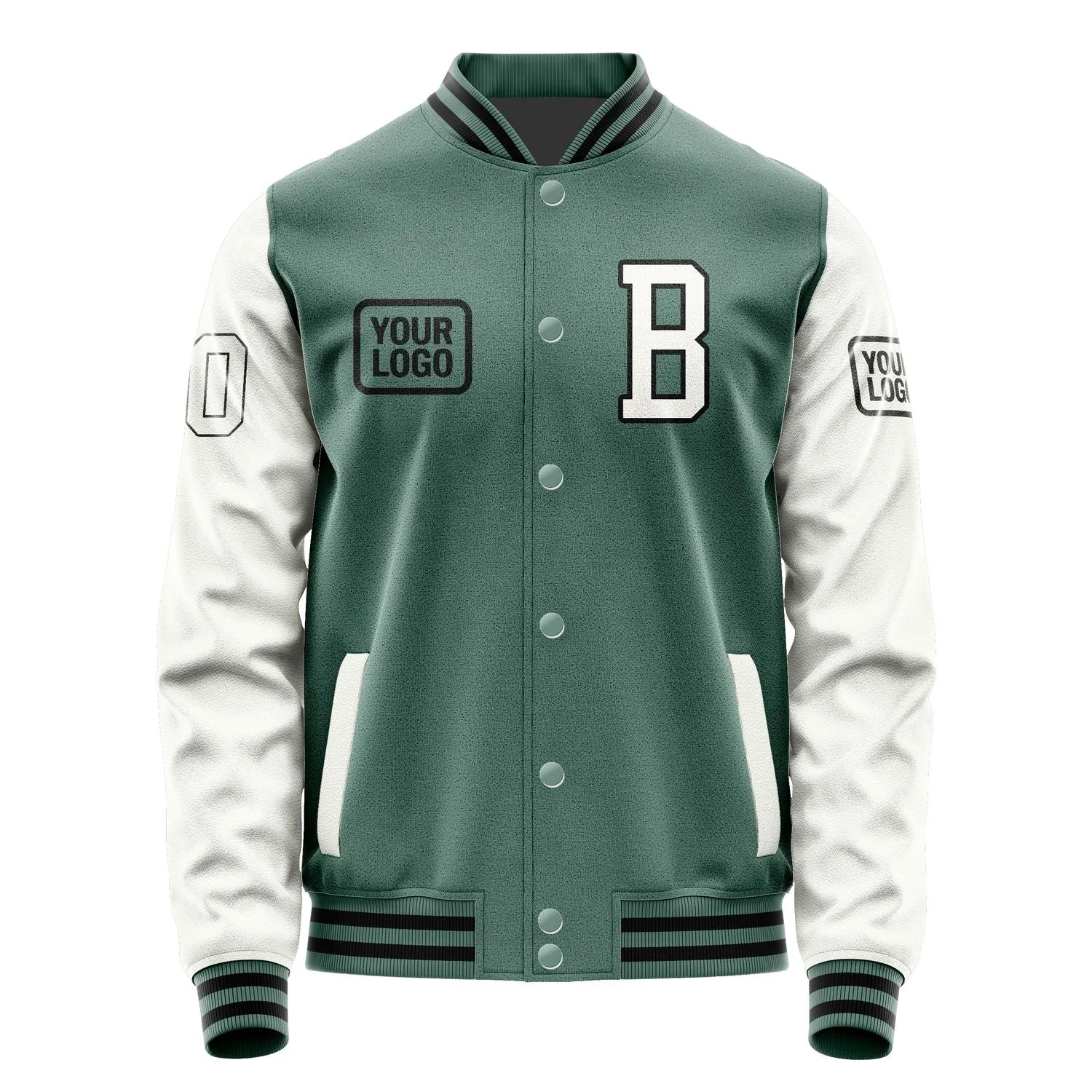 Custom Blue Green White Jacket sold by Tailorly product image thumbnail 2
