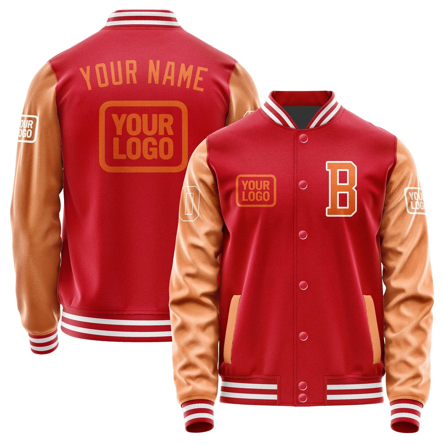 Custom Red Orange Jacket sold by Tailorly