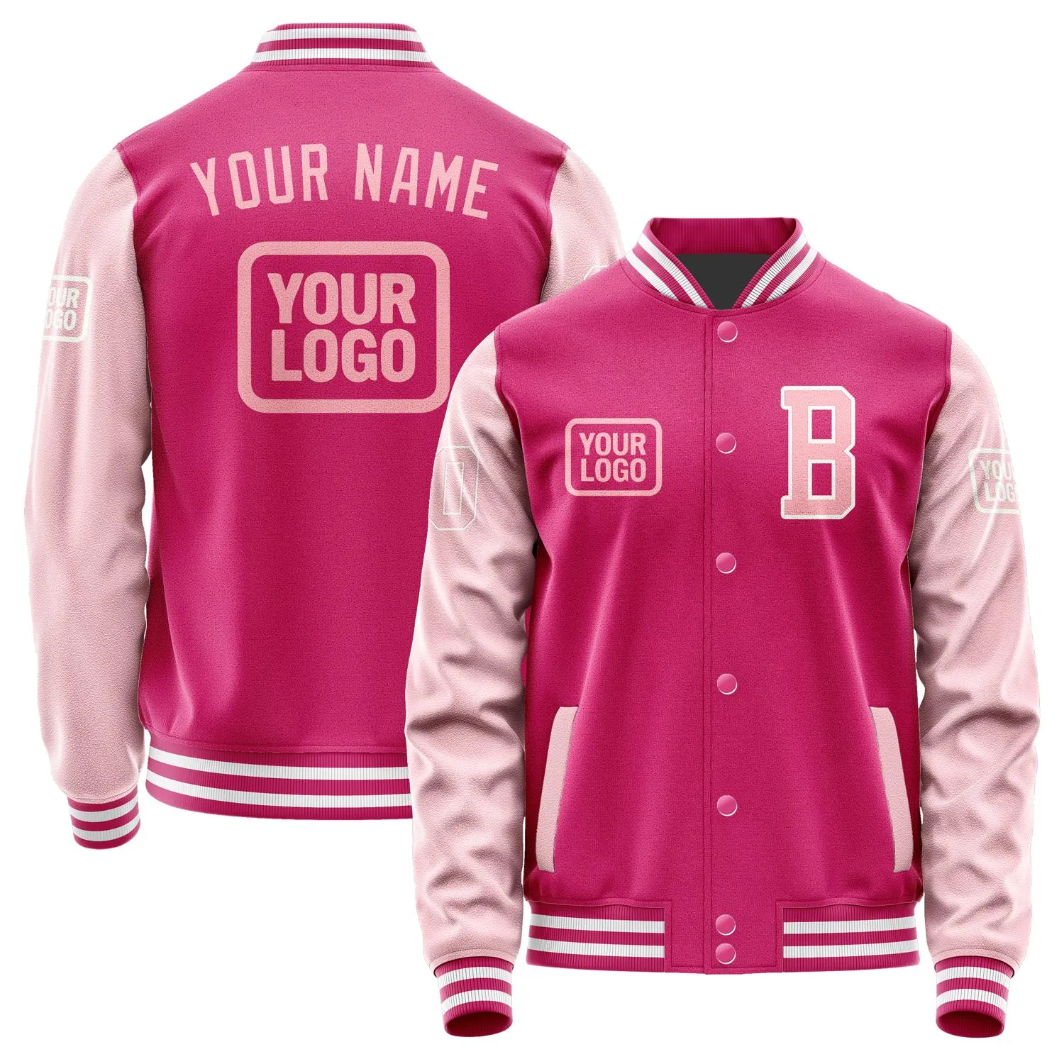 Custom Pink Light Pink Jacket sold by Tailorly