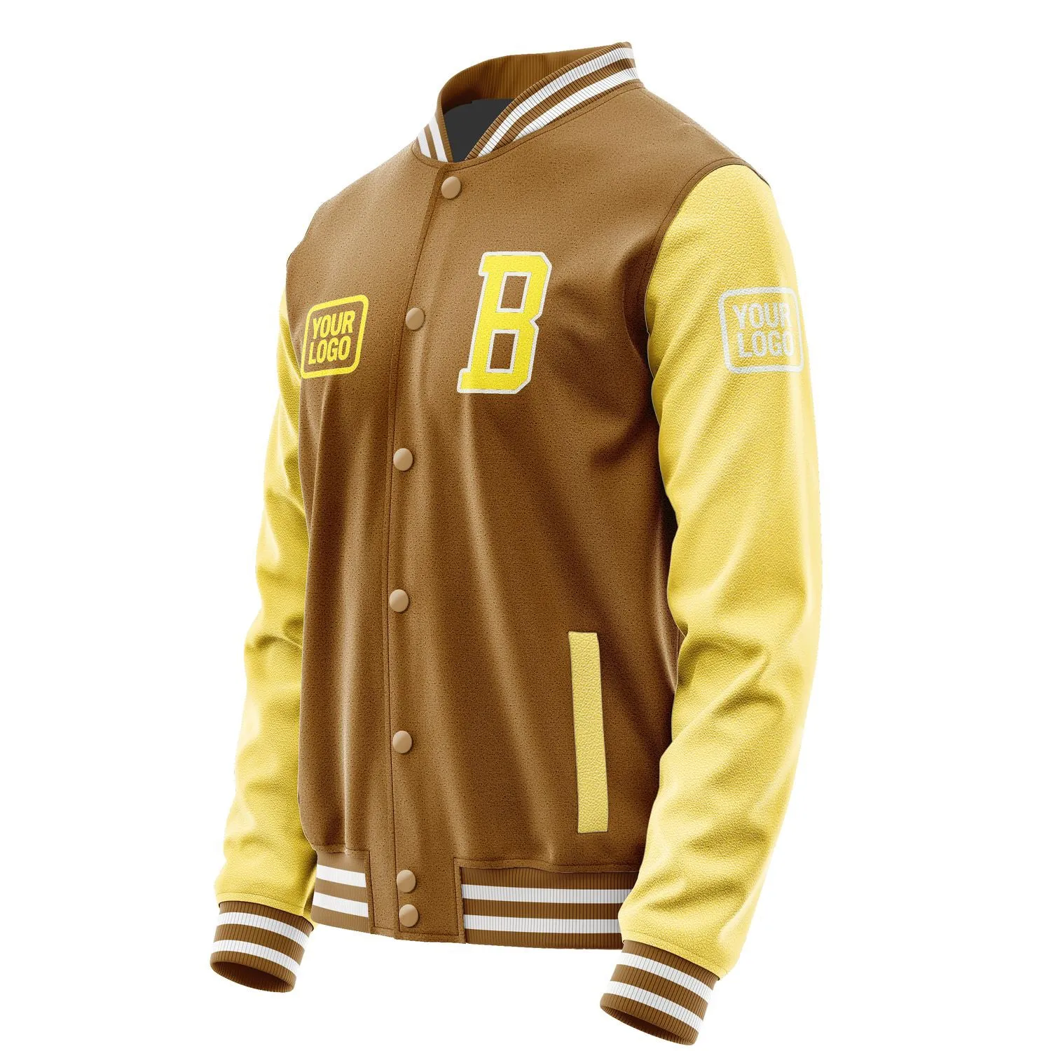 Custom Khaki Light Yellow Jacket sold by Tailorly product image thumbnail 3