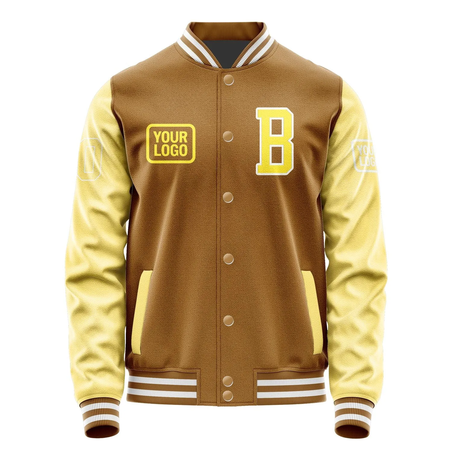 Custom Khaki Light Yellow Jacket sold by Tailorly product image thumbnail 2