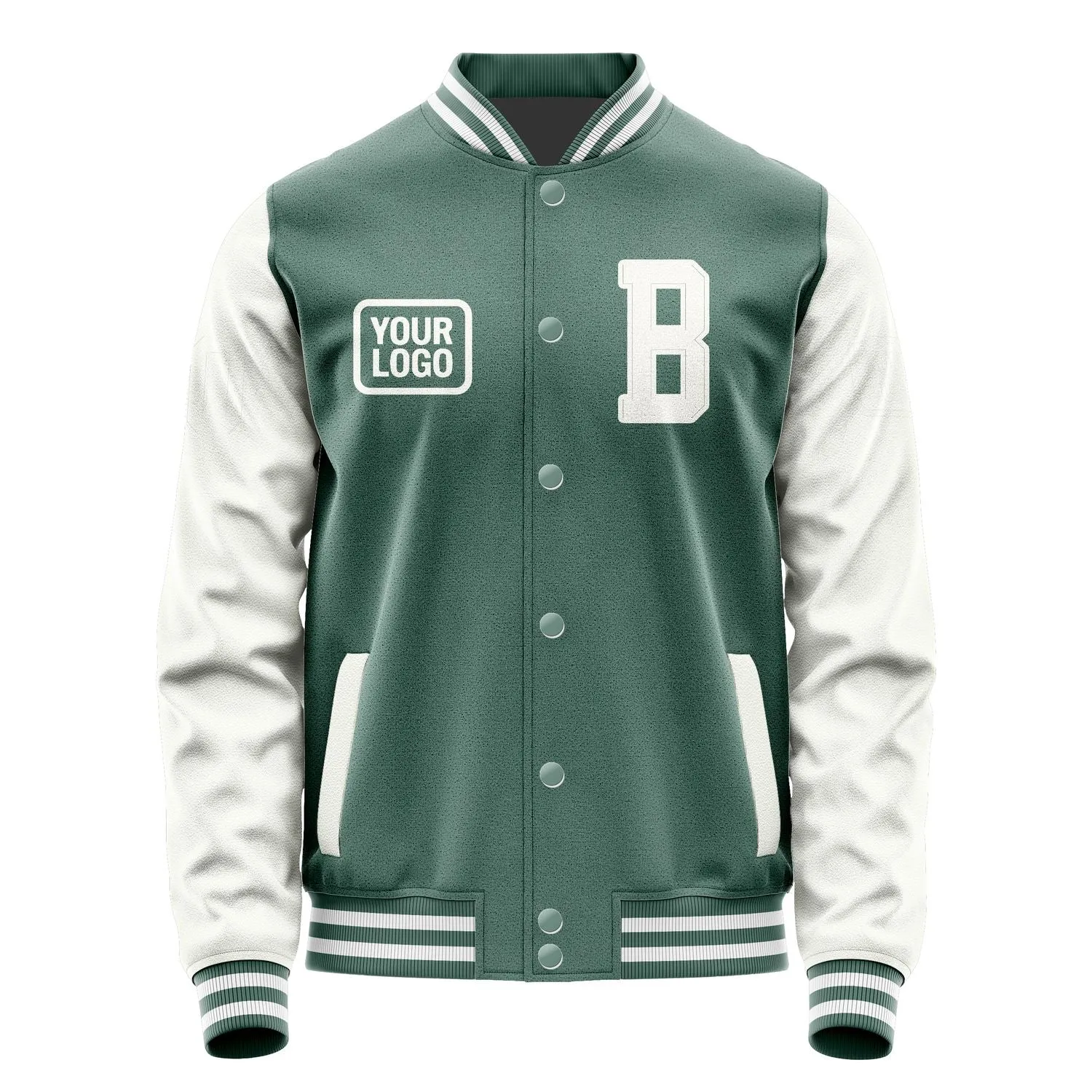 Custom Blue Green White Jacket sold by Tailorly product image thumbnail 2