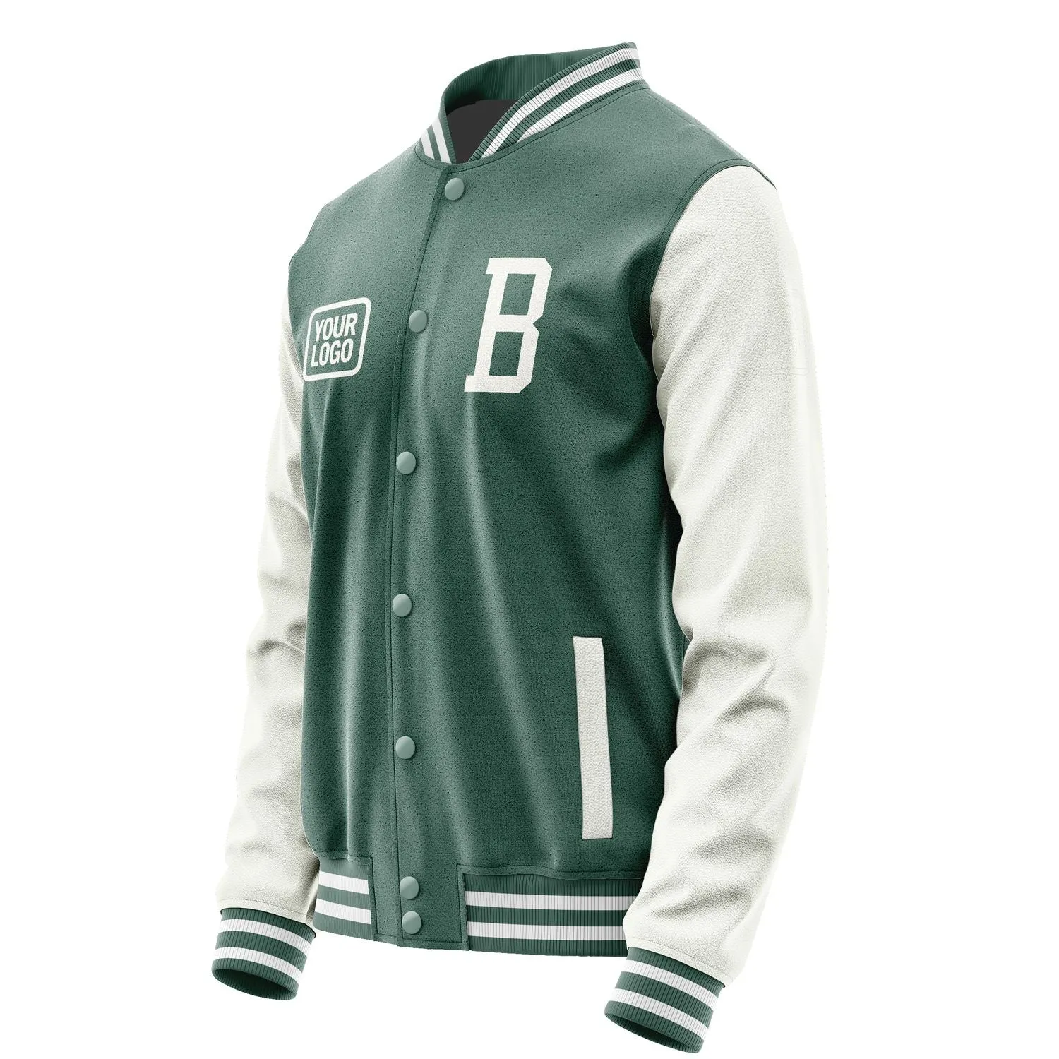 Custom Blue Green White Jacket sold by Tailorly product image thumbnail 3