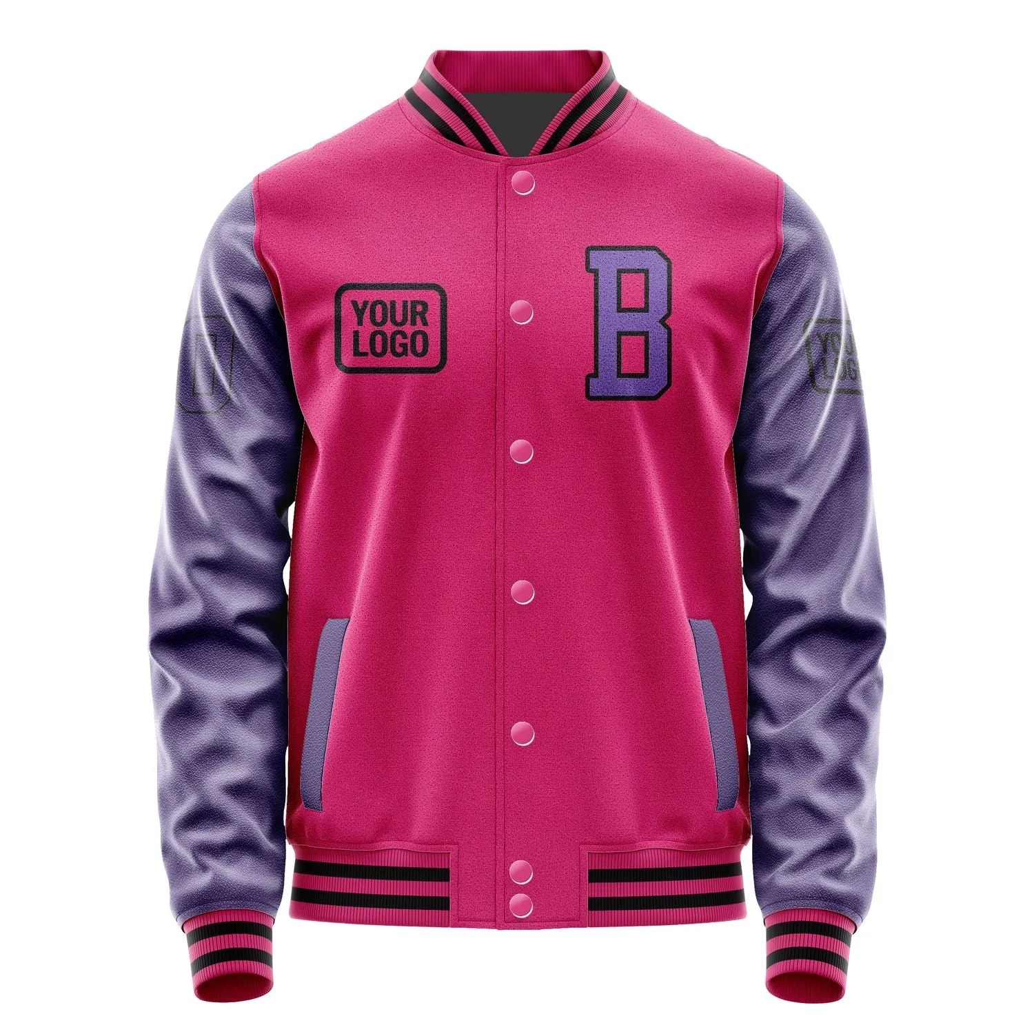 Custom Pink Light Purple Jacket sold by Tailorly product image thumbnail 2