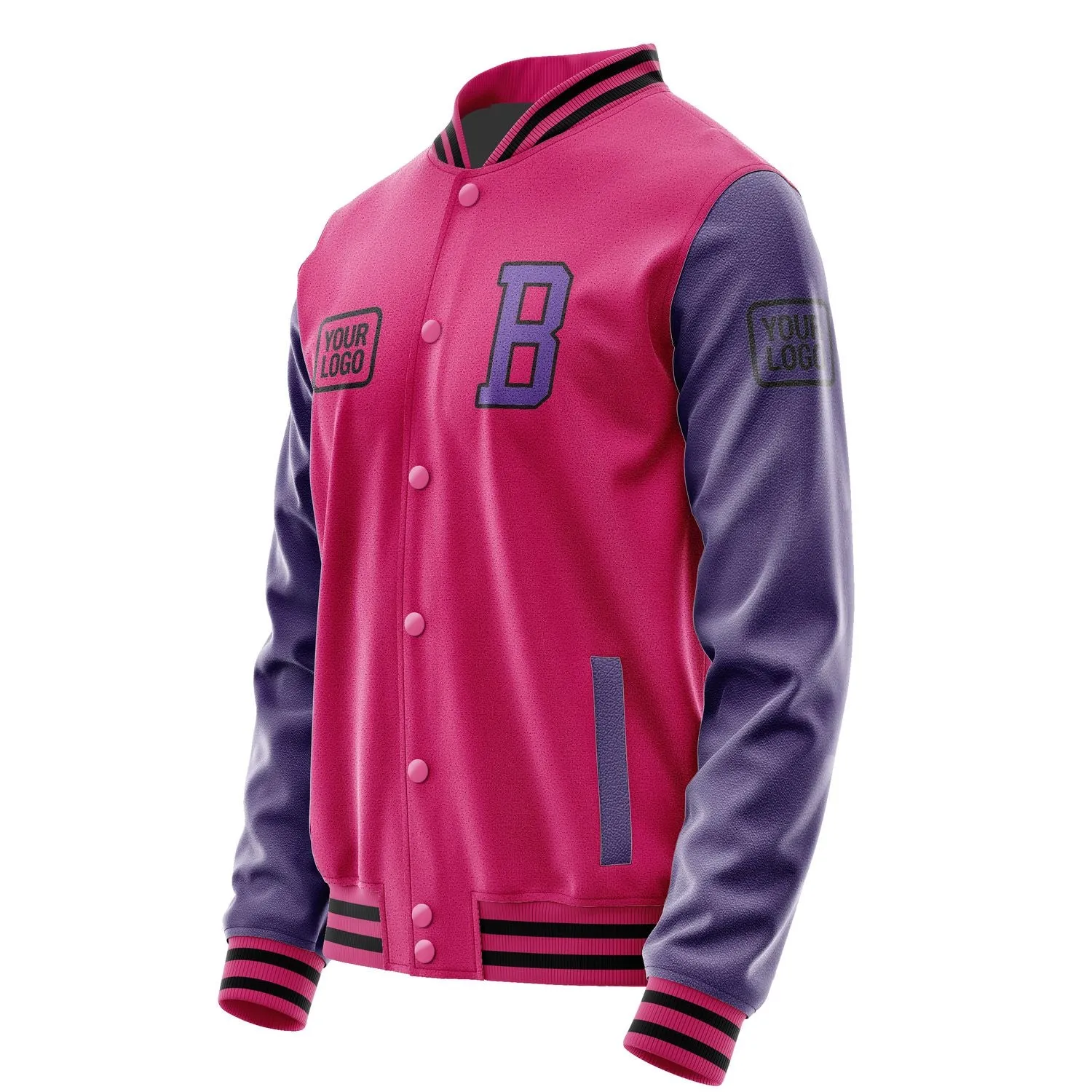 Custom Pink Light Purple Jacket sold by Tailorly product image thumbnail 3
