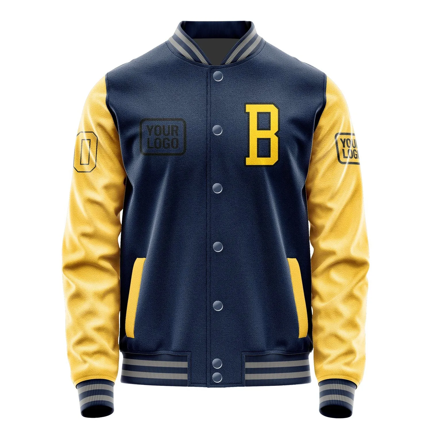 Custom Blue Gold Jacket sold by Tailorly product image thumbnail 2