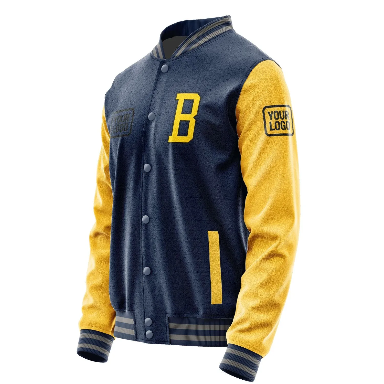 Custom Blue Gold Jacket sold by Tailorly product image thumbnail 3