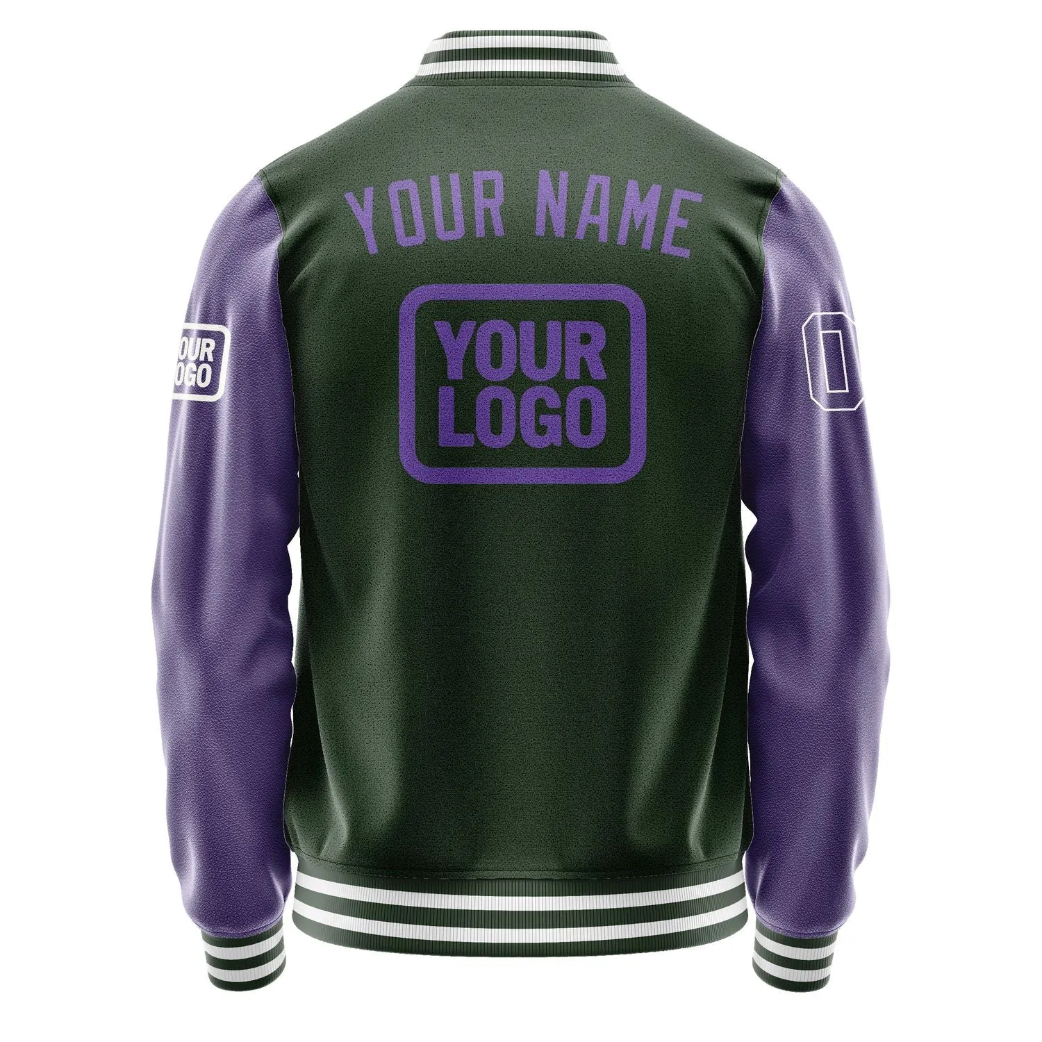 Custom Dark Green Light Purple Jacket sold by Tailorly product image thumbnail 4