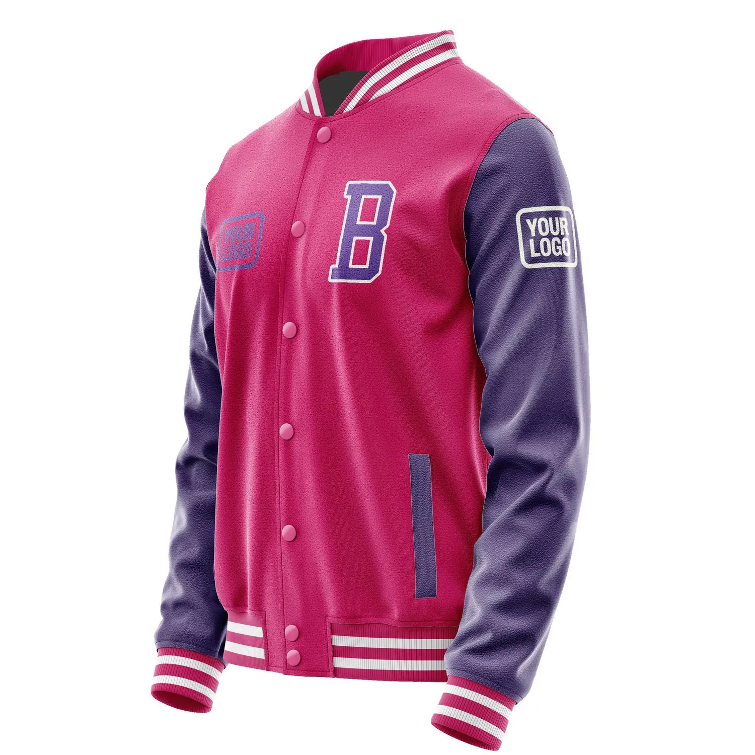 Custom Pink Light Purple Jacket sold by Tailorly product image thumbnail 3