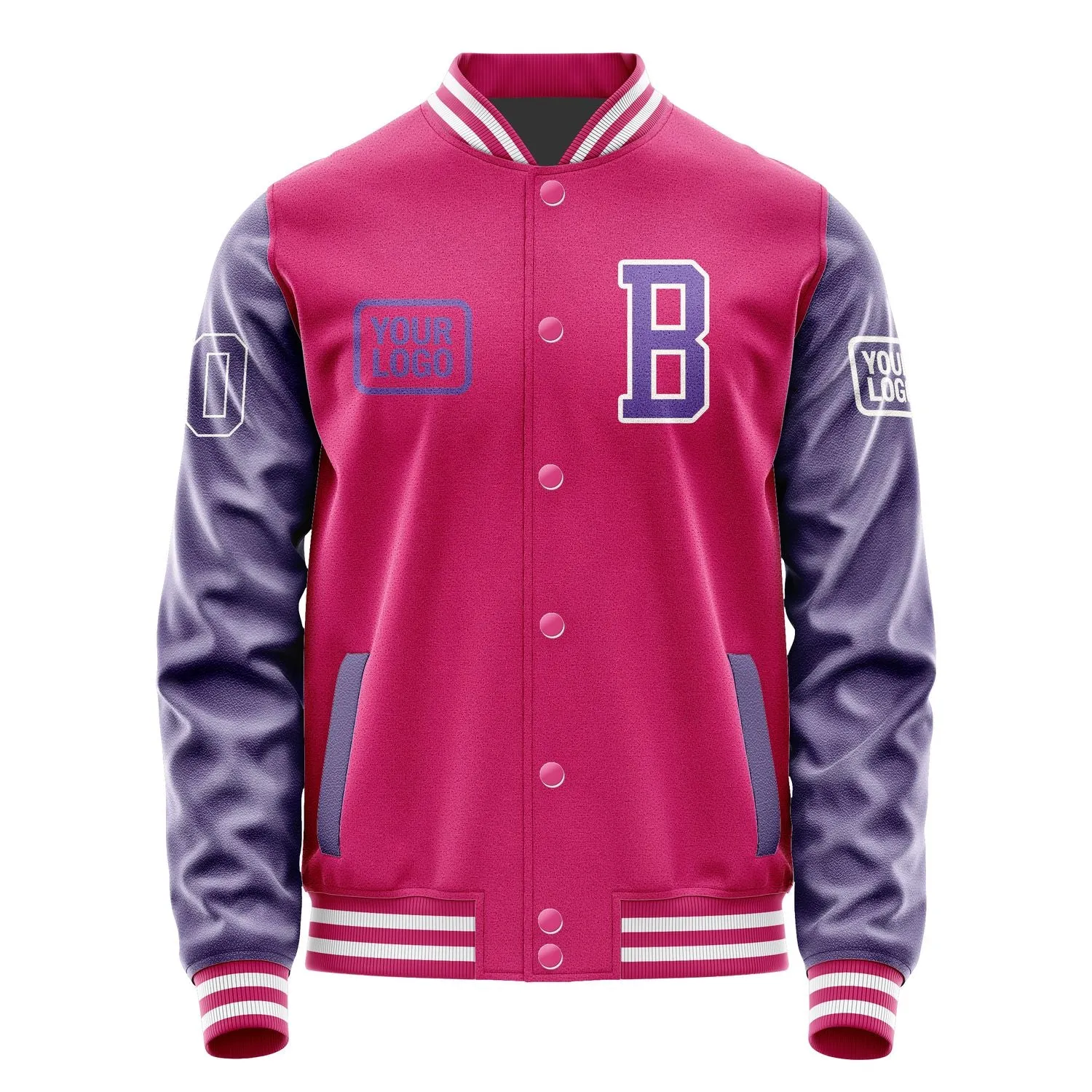 Custom Pink Light Purple Jacket sold by Tailorly product image thumbnail 2