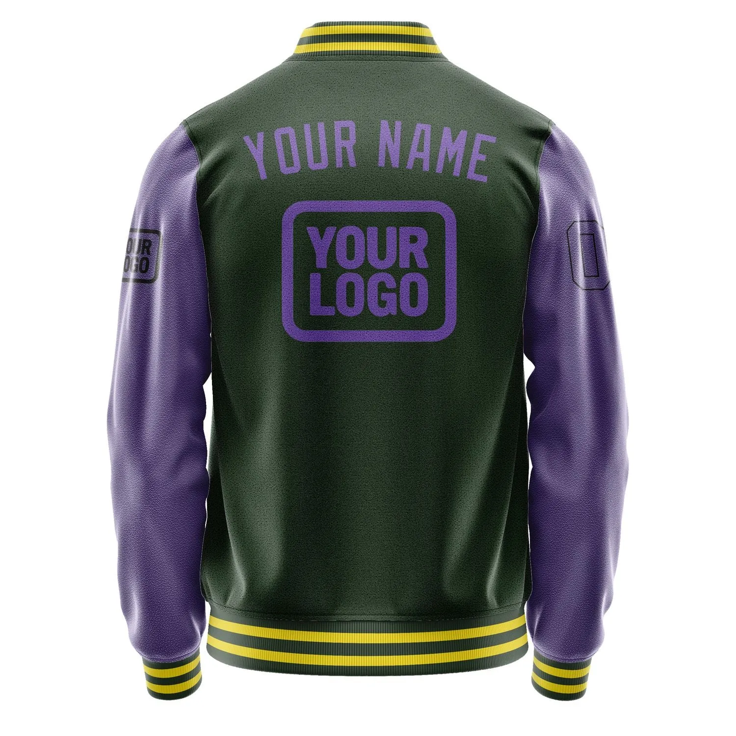 Custom Dark Green Light Purple Jacket sold by Tailorly product image thumbnail 4