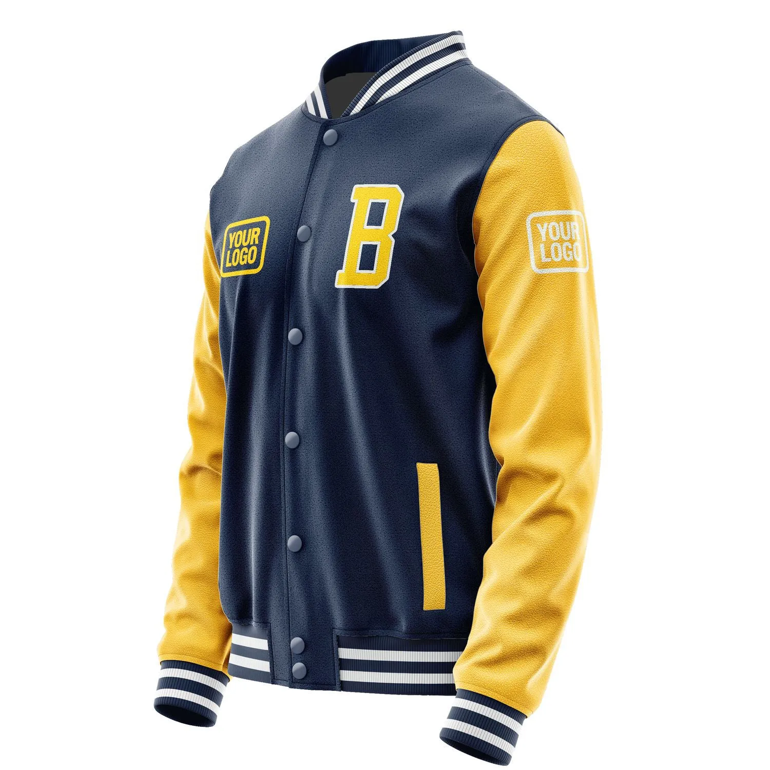 Custom Blue Gold Jacket sold by Tailorly product image thumbnail 3