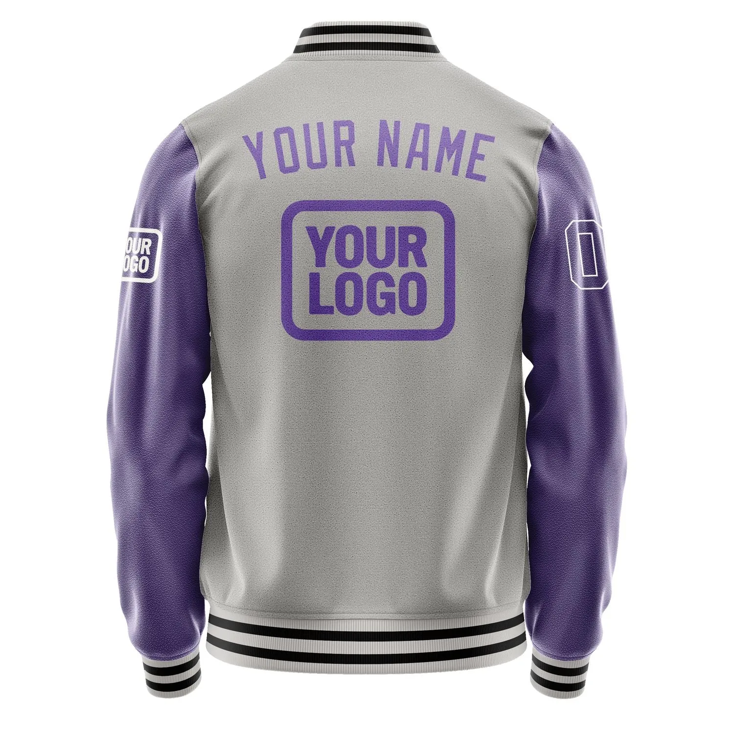 Custom Gray Light Purple Jacket sold by Tailorly product image thumbnail 4