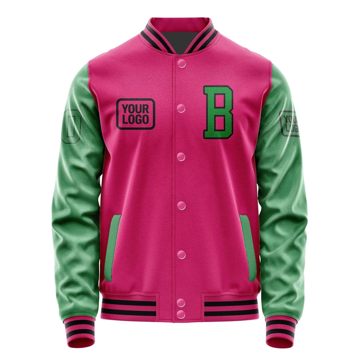 Custom Pink Emerald Green Jacket sold by Tailorly product image thumbnail 2