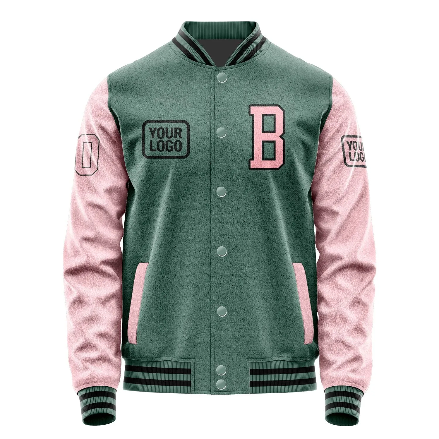 Custom Blue Green Light Pink Jacket sold by Tailorly product image thumbnail 2