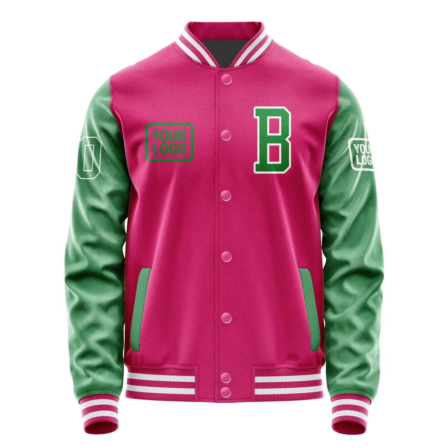 Custom Pink Emerald Green Jacket sold by Tailorly product image thumbnail 2